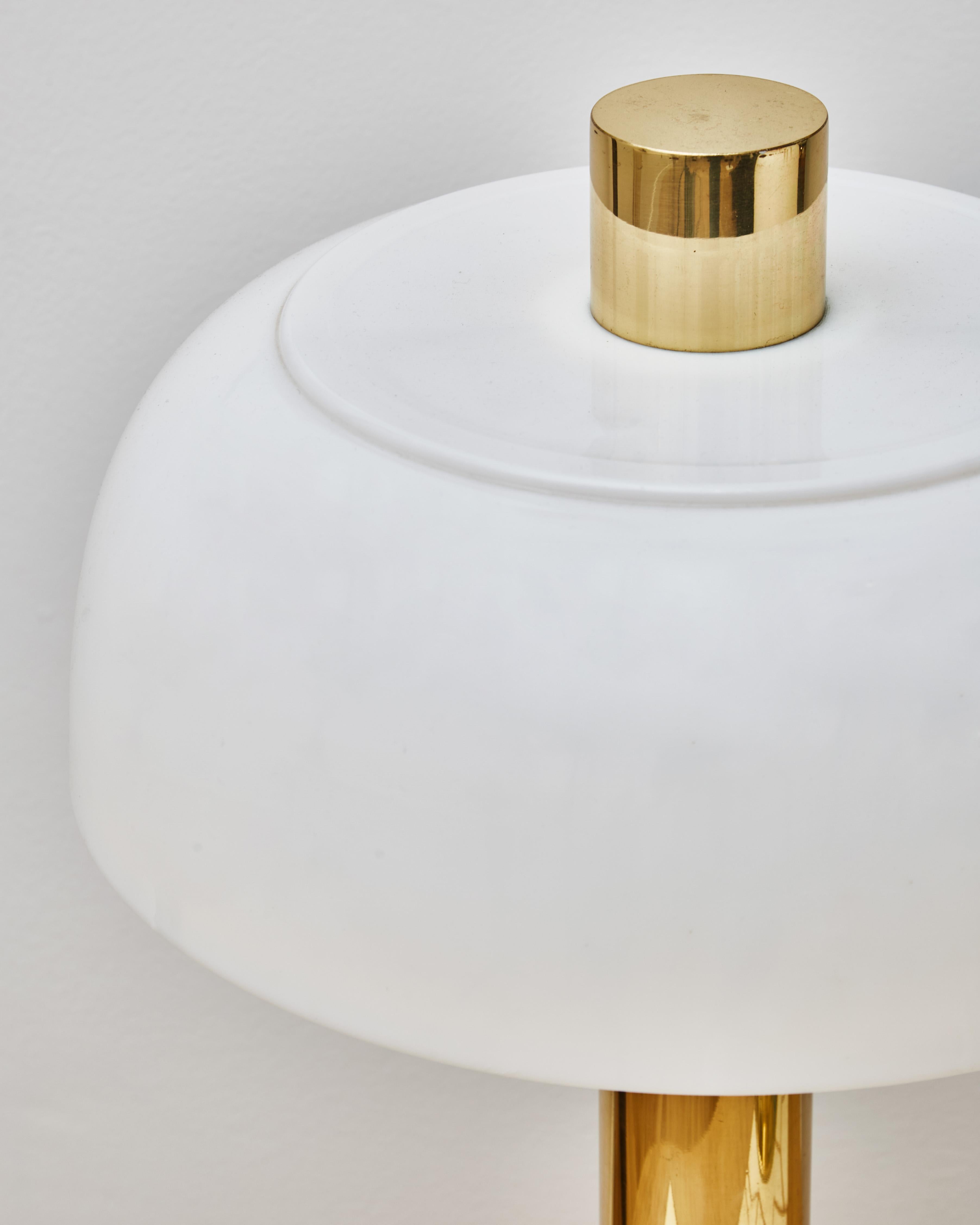 Mid-20th Century Pair of Hans Agne Jakobsson B205 Table Lamps in Brass and Acrylic