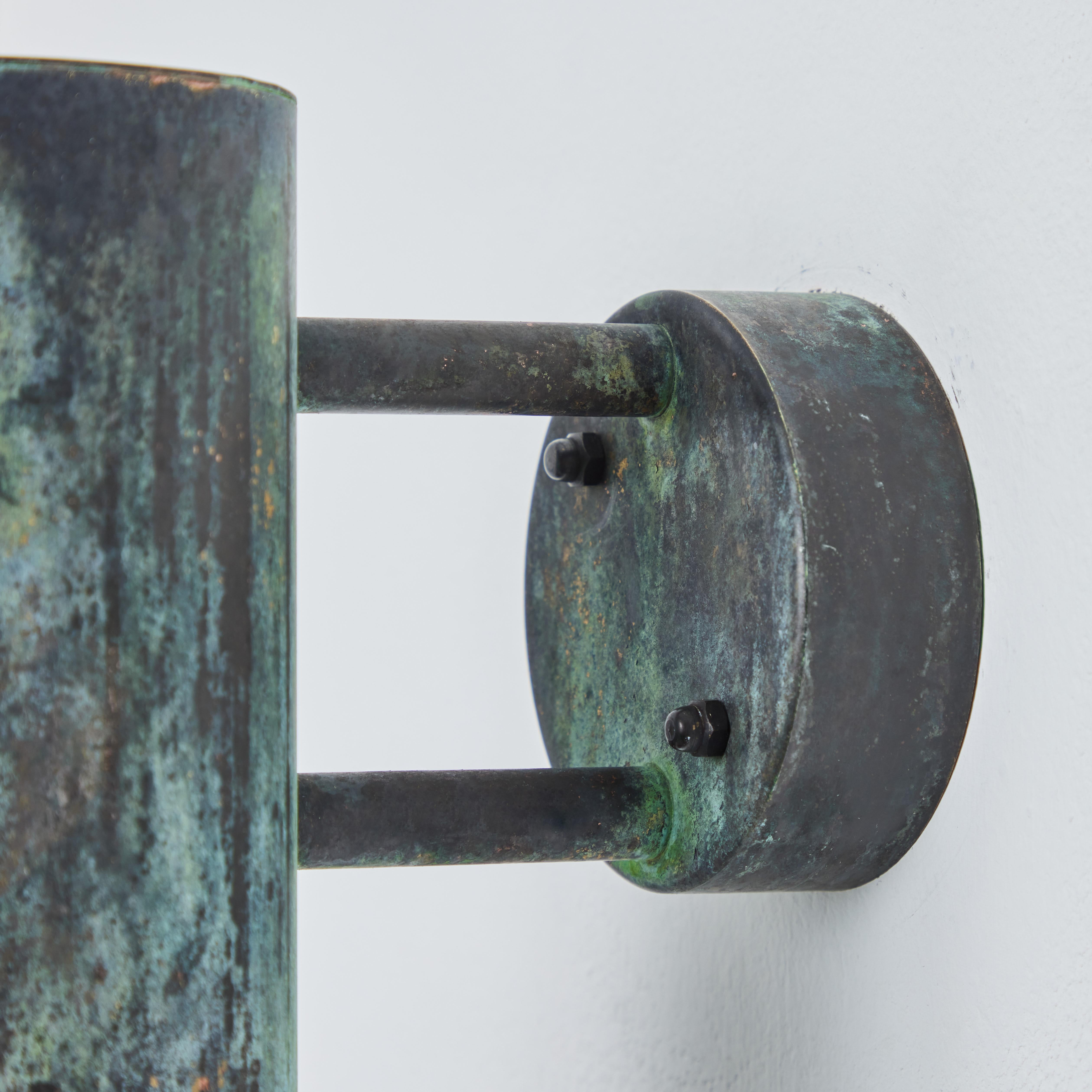 Pair of Hans-Agne Jakobsson C 627/110 'Rulle' Darkly Patinated Outdoor Sconces In New Condition For Sale In Glendale, CA