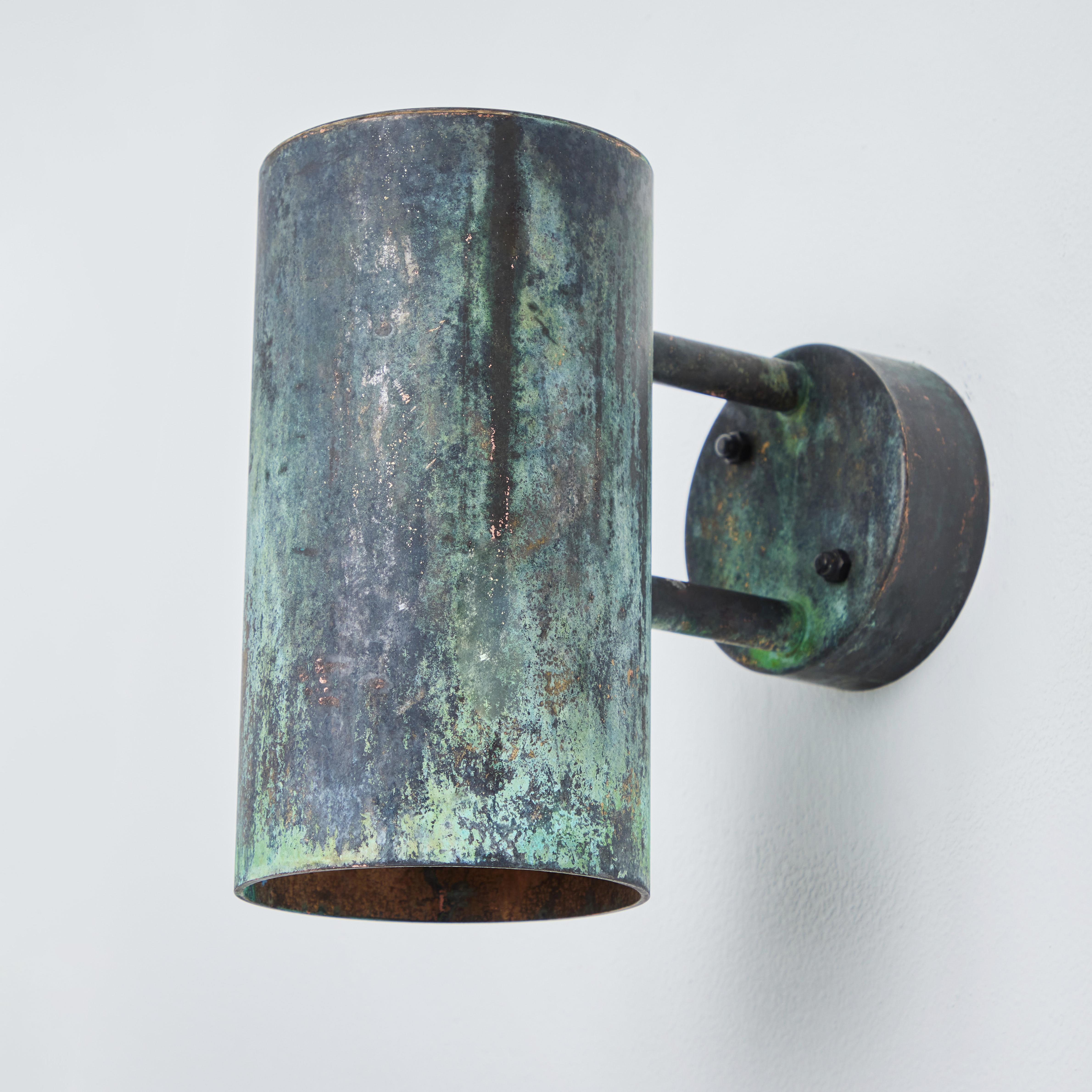 Contemporary Pair of Hans-Agne Jakobsson C 627/110 'Rulle' Darkly Patinated Outdoor Sconces For Sale