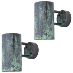Pair of Hans-Agne Jakobsson C627/110 'Rulle' Darkly Patinated Outdoor Sconces