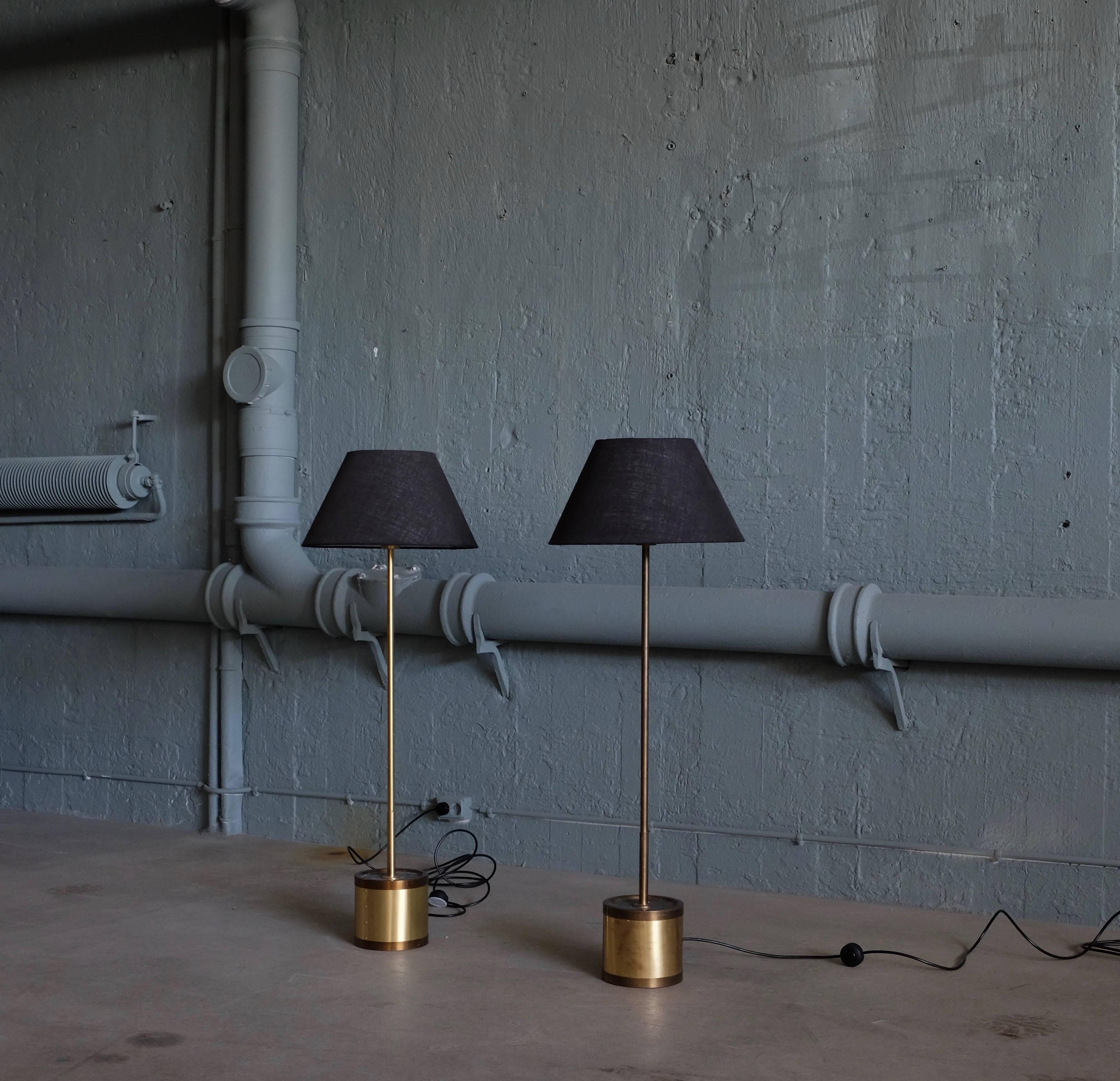 Brass Pair of Hans-Agne Jakobsson Floor Lamps Model G-123