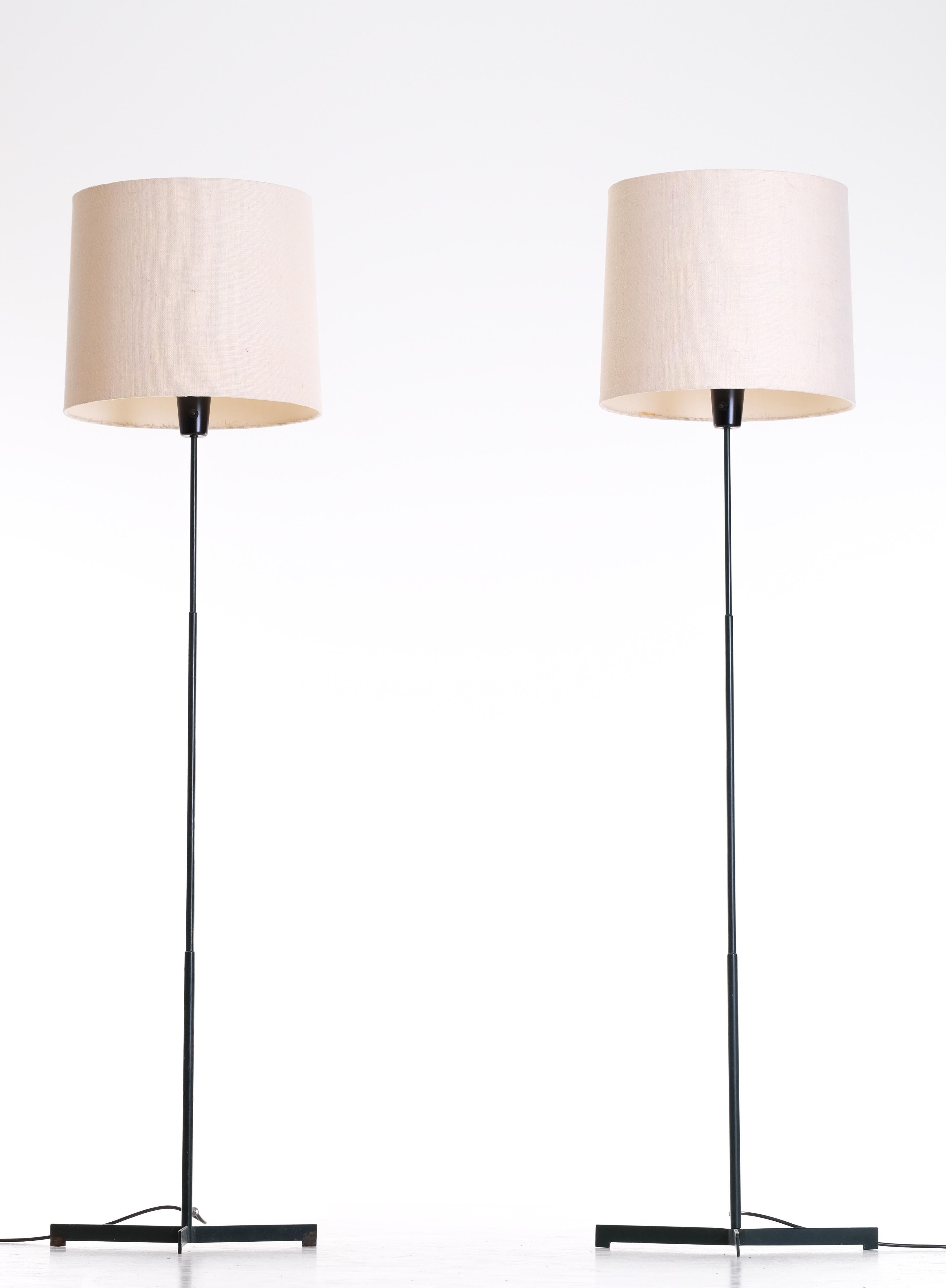 Scandinavian Modern Pair of Hans-Agne Jakobsson Floor Lamps Model G-60, 1960s For Sale