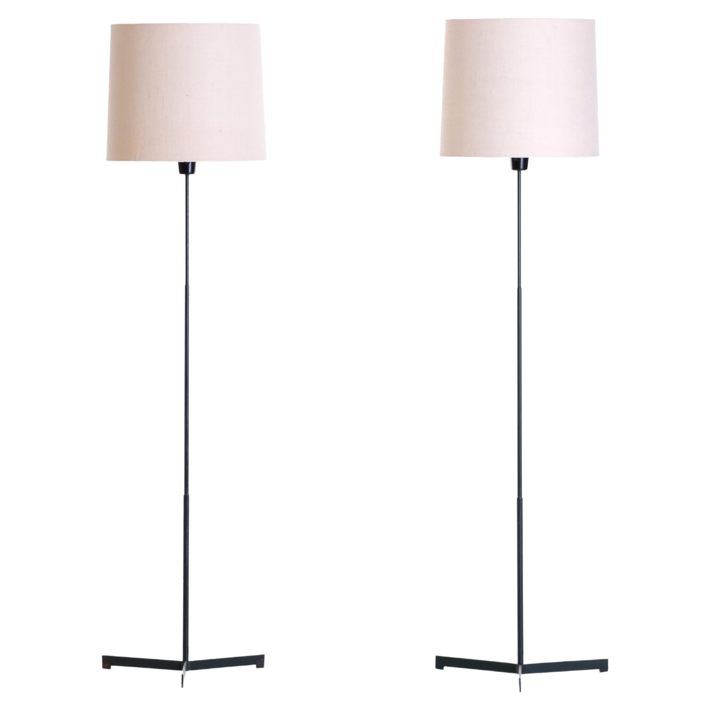 Pair of Hans-Agne Jakobsson Floor Lamps Model G-60, 1960s