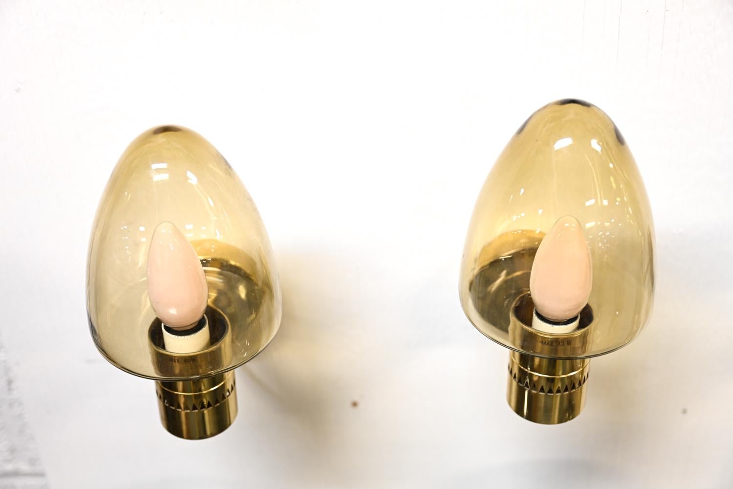 Mid-20th Century Pair of Hans Agne Jakobsson for AB Markaryd Sconces