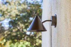 Pair of Hans-Agne Jakobsson 'Mini-Tratten' Outdoor Sconces in Painted Brown
