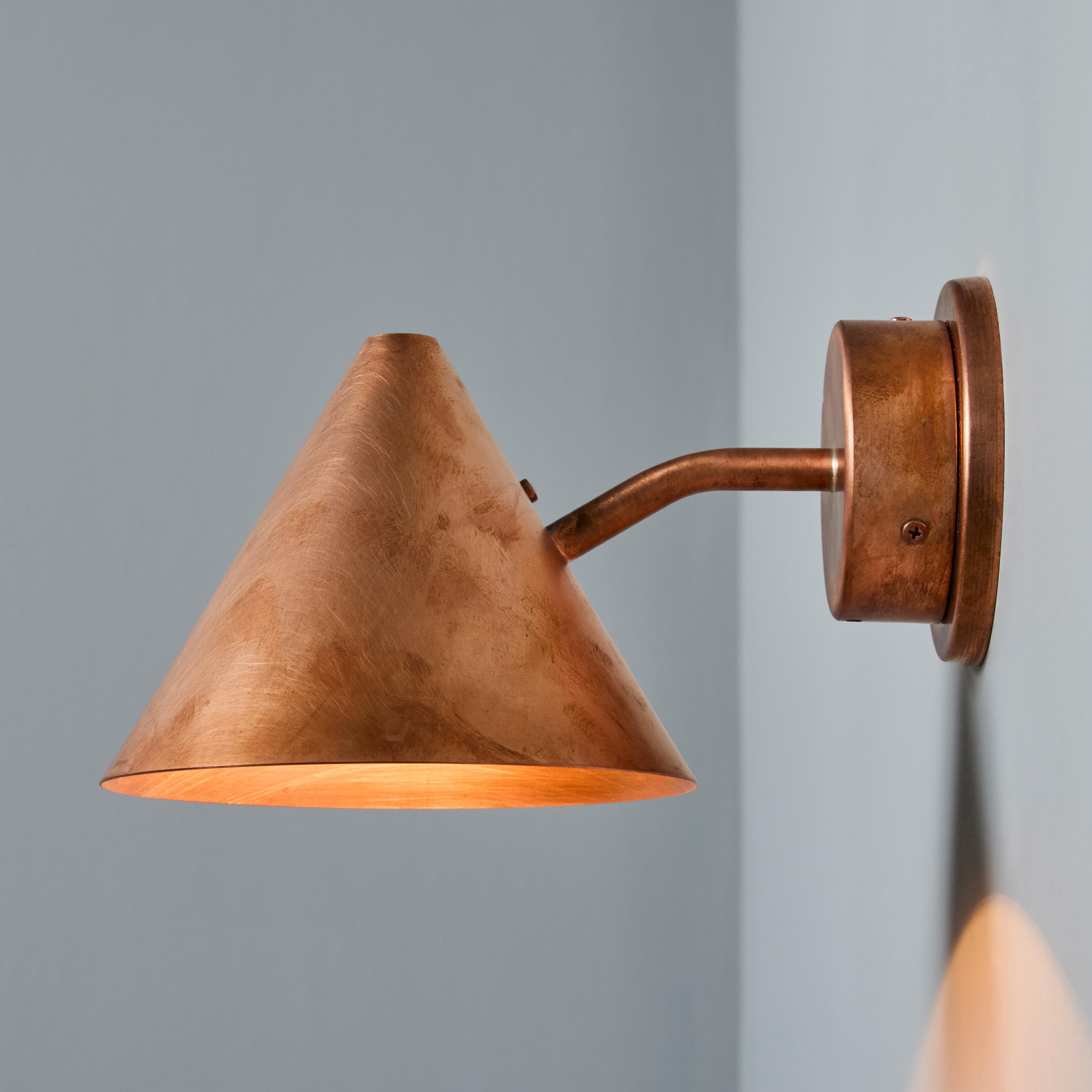 Rame Coppia di lampade da esterno in rame grezzo 'Mini-Tratten' di Hans-Agne Jakobsson in vendita