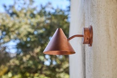 Pair of Hans-Agne Jakobsson 'Mini-Tratten' Raw Copper Outdoor Sconces
