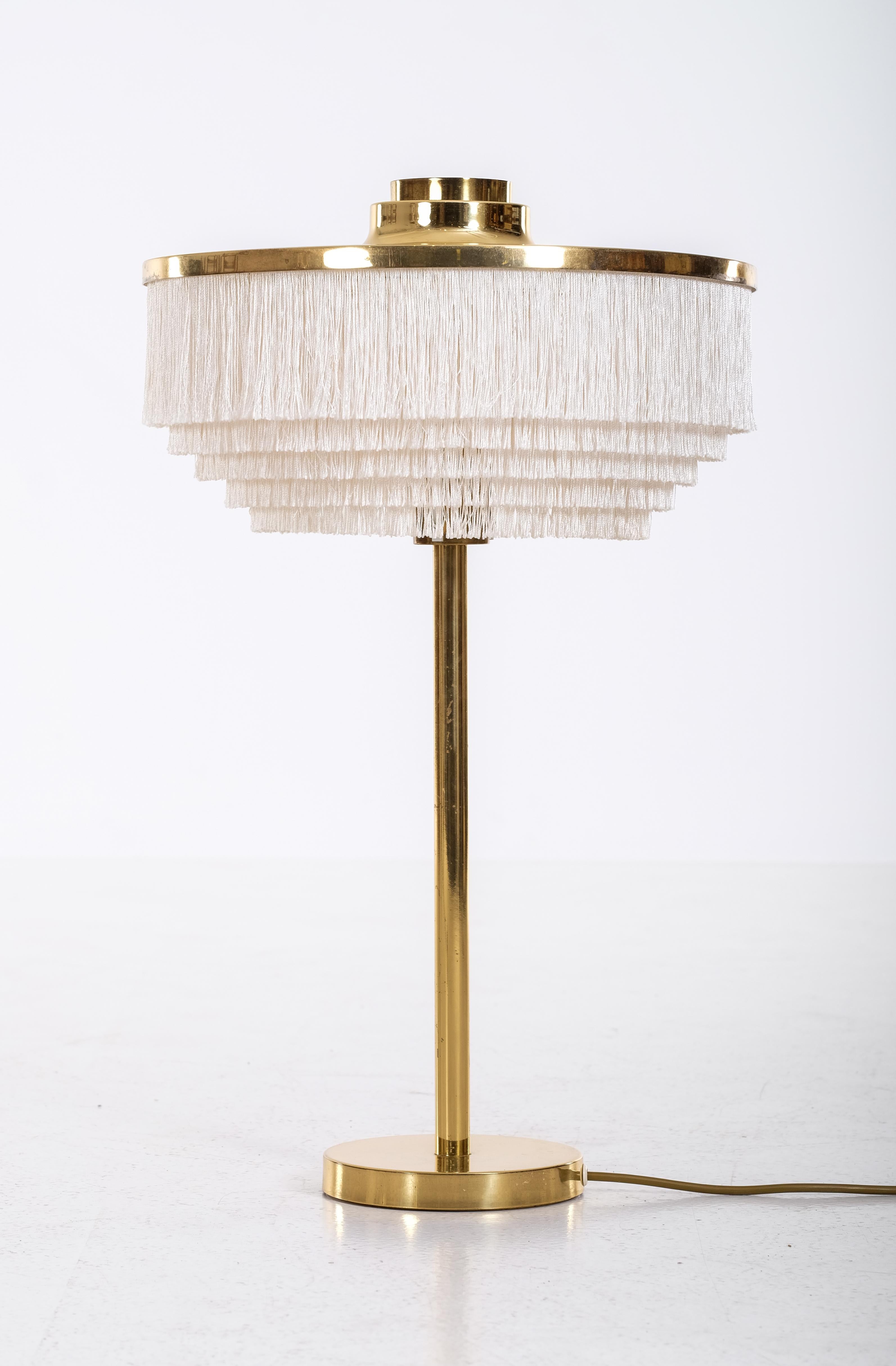 Mid-20th Century Pair of Hans-Agne Jakobsson Model B-138 Brass Table Lamps, 1960s For Sale