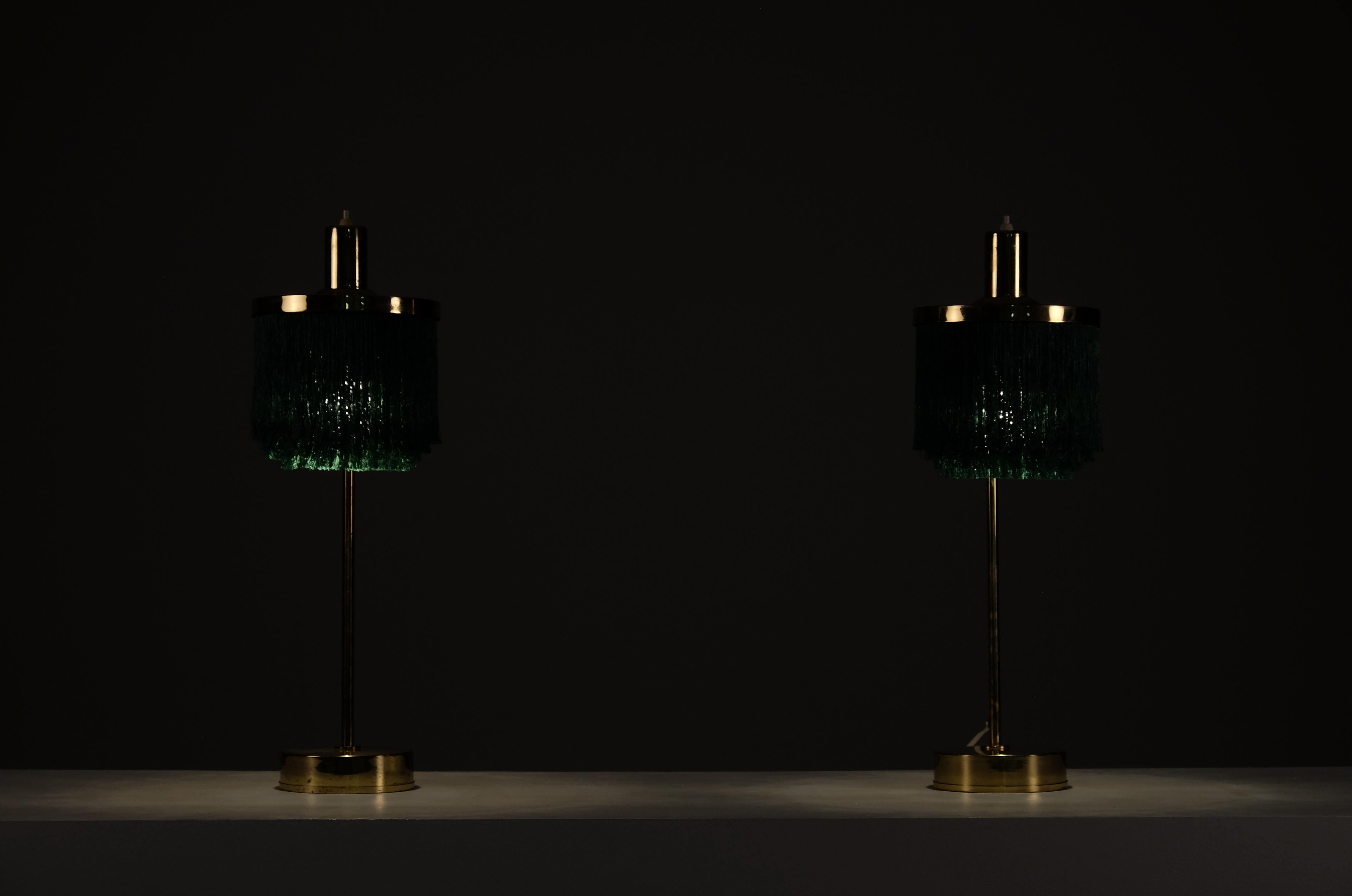 Paire de lampes de bureau Hans-Agne Jakobsson modèle B-140 en laiton, années 1960 Bon état - En vente à Stockholm, SE