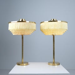 Pair of Hans-Agne Jakobsson Table Lamp Model B-138 with Fringes, Markaryd 1960s
