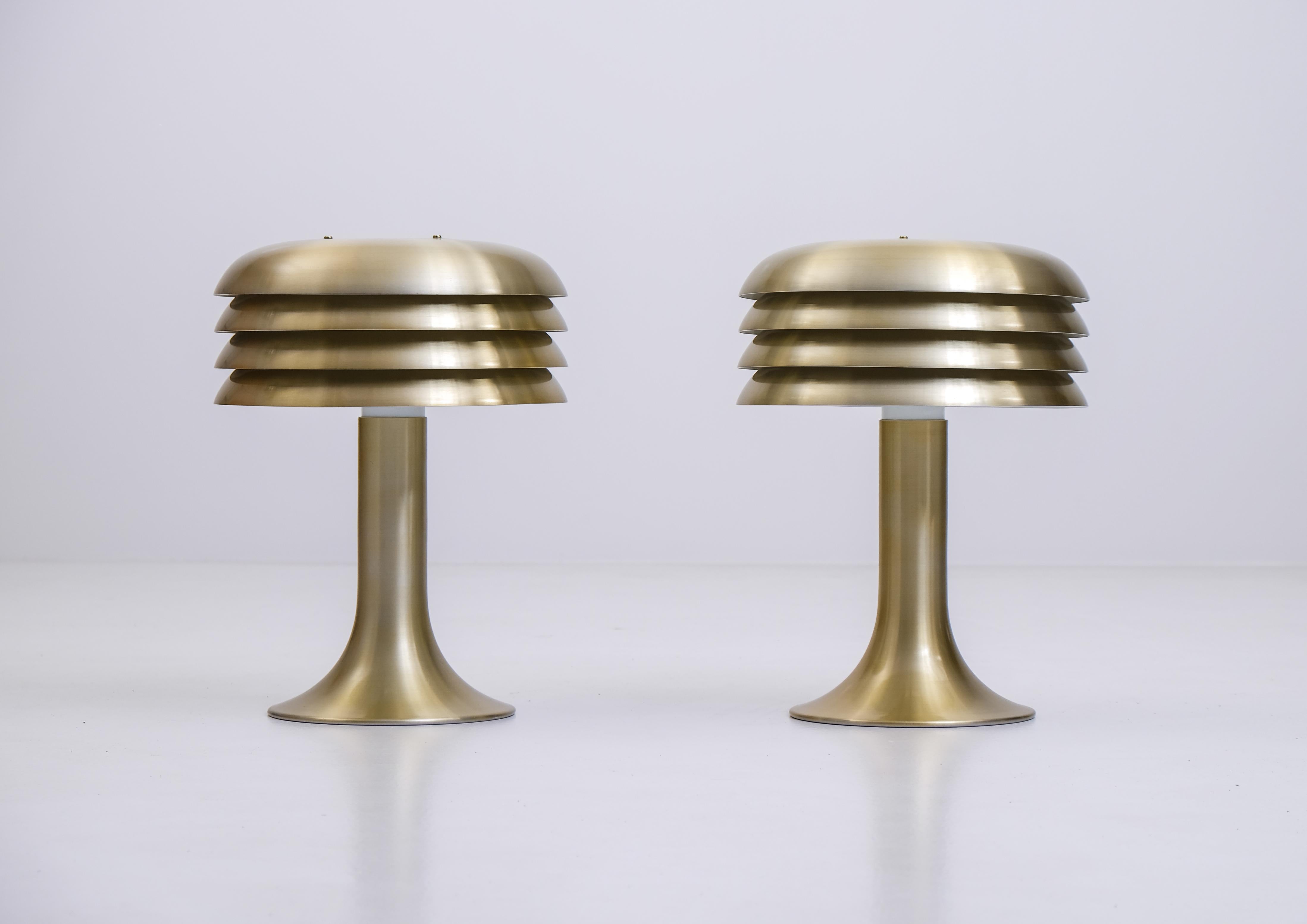 Mid-20th Century Pair of Hans-Agne Jakobsson Table Lamps BN-26, 1960s For Sale