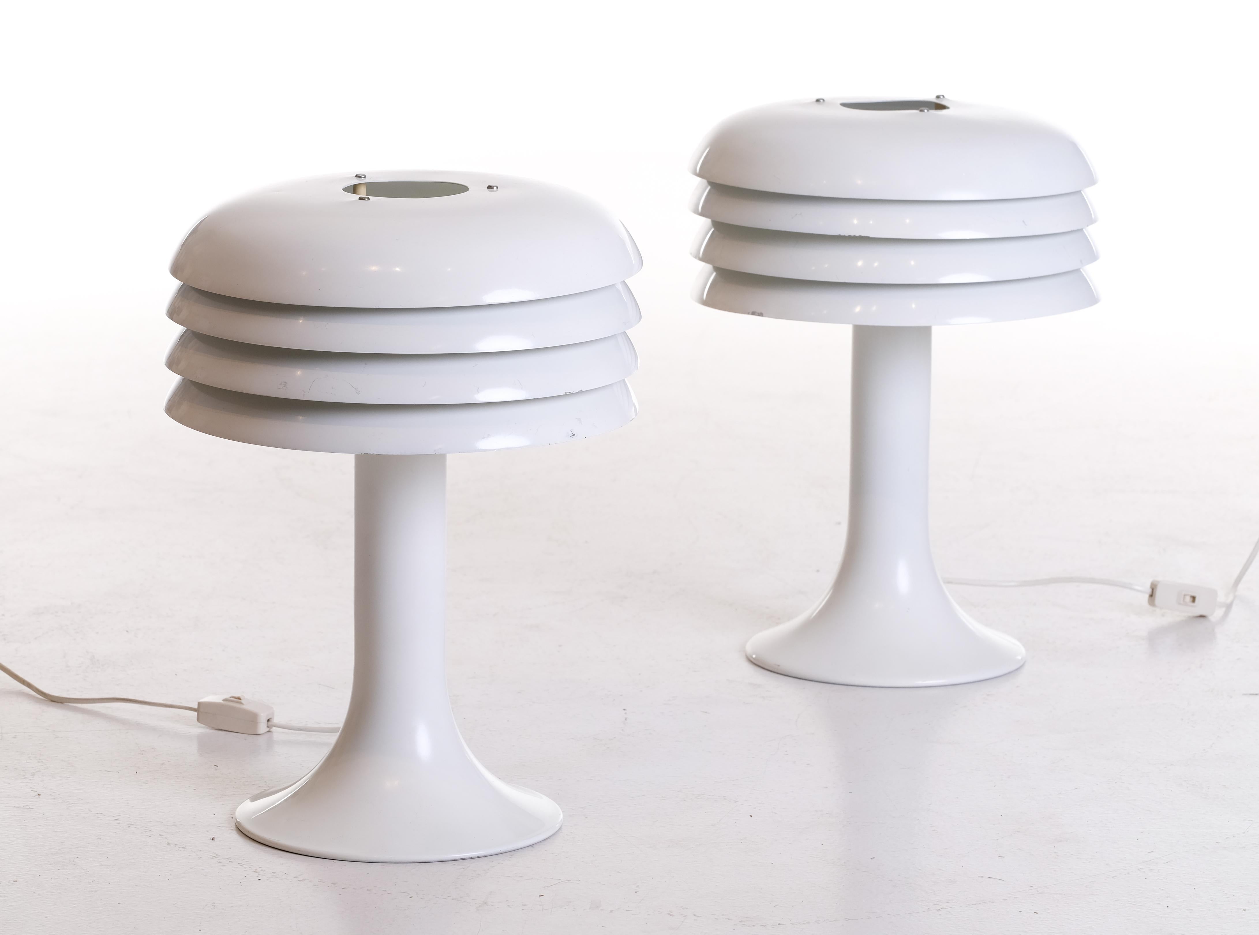 Mid-20th Century Pair of Hans-Agne Jakobsson Table Lamps Bn-26, 1960s For Sale