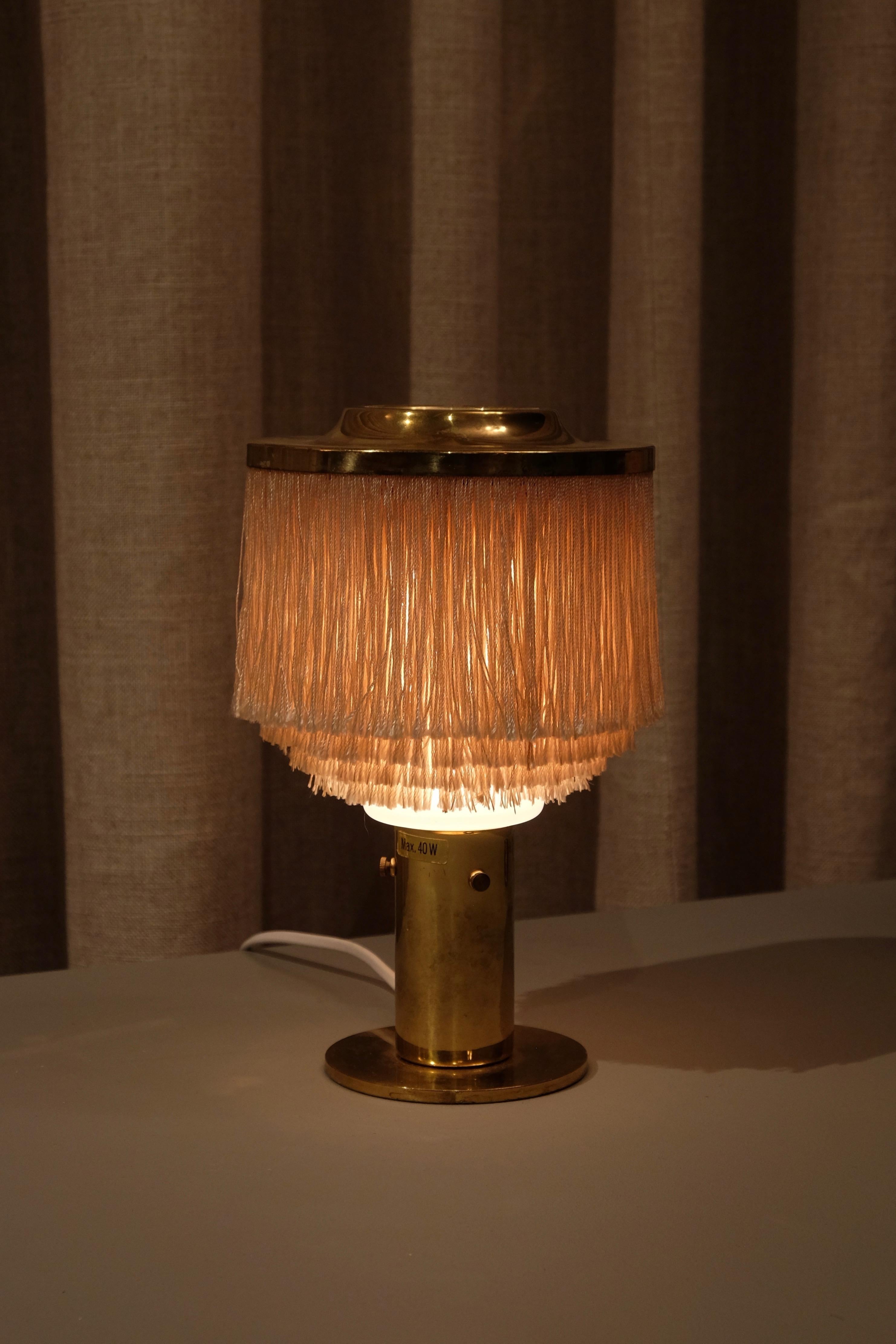 Pair of Hans-Agne Jakobsson Table Lamps Model B-145, 1960s (Messing)
