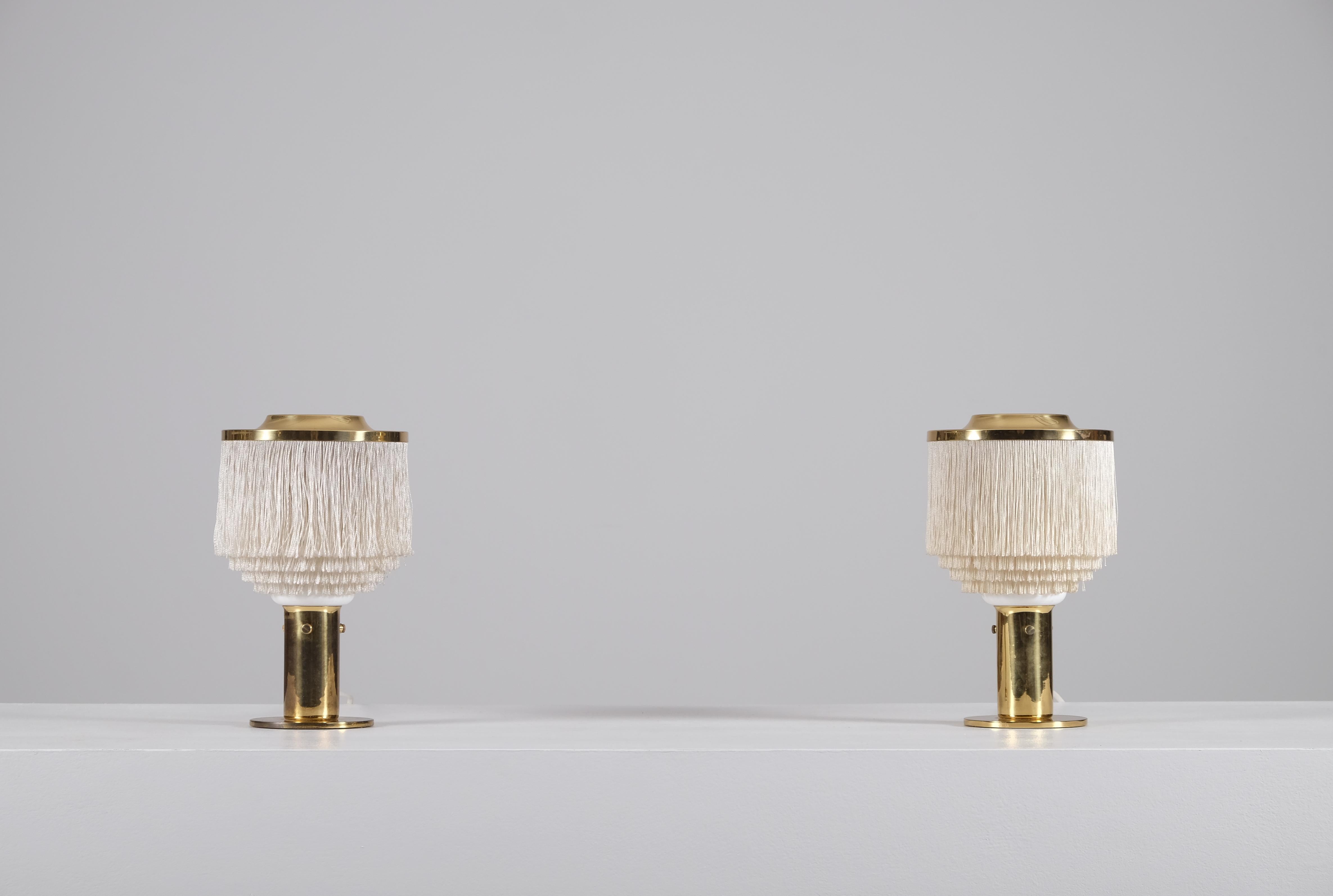 Brass Pair of Hans-Agne Jakobsson Table Lamps Model B-145, 1960s For Sale