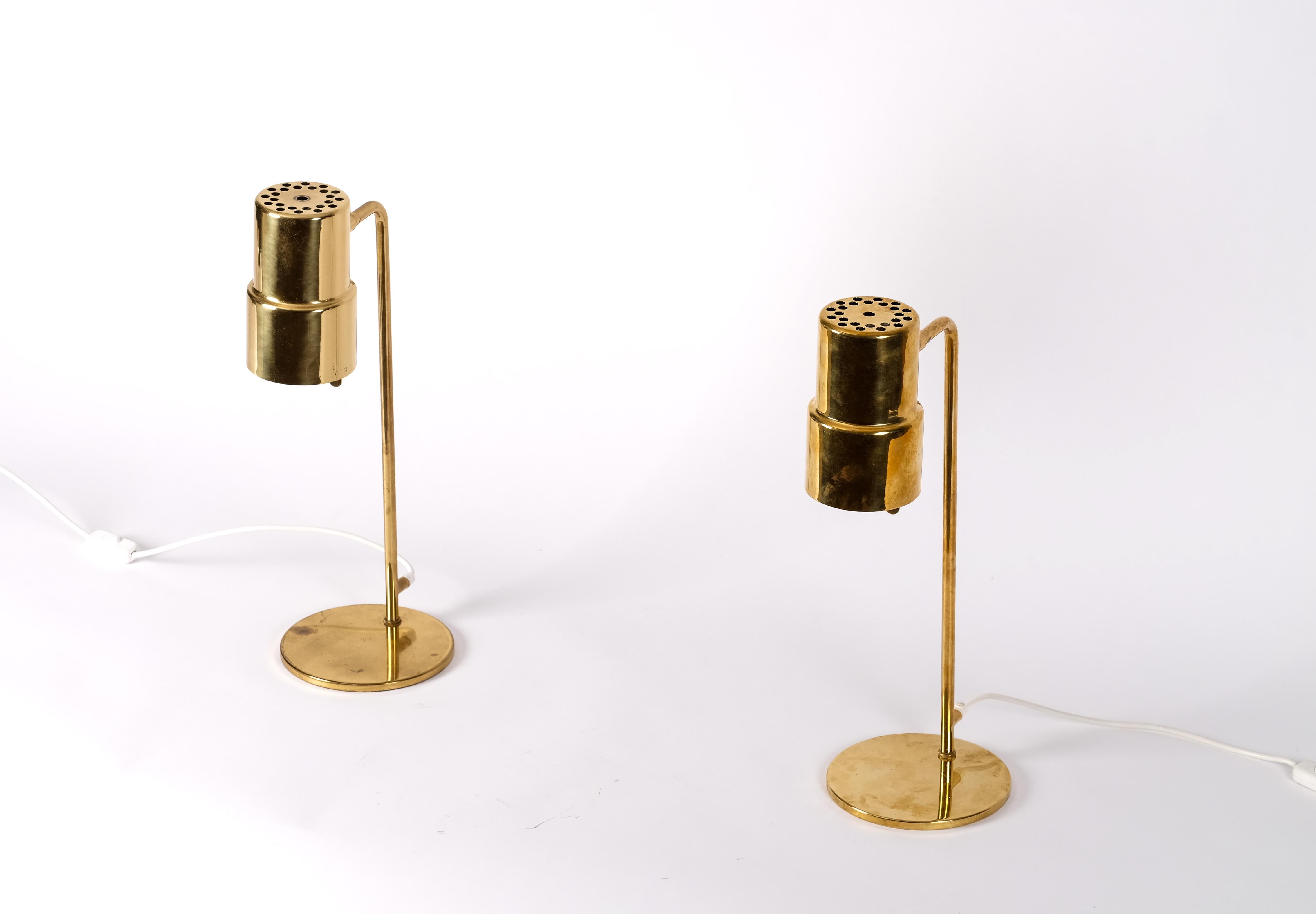 Swedish Pair of Hans-Agne Jakobsson Table Lamps Model B-195, 1960s For Sale