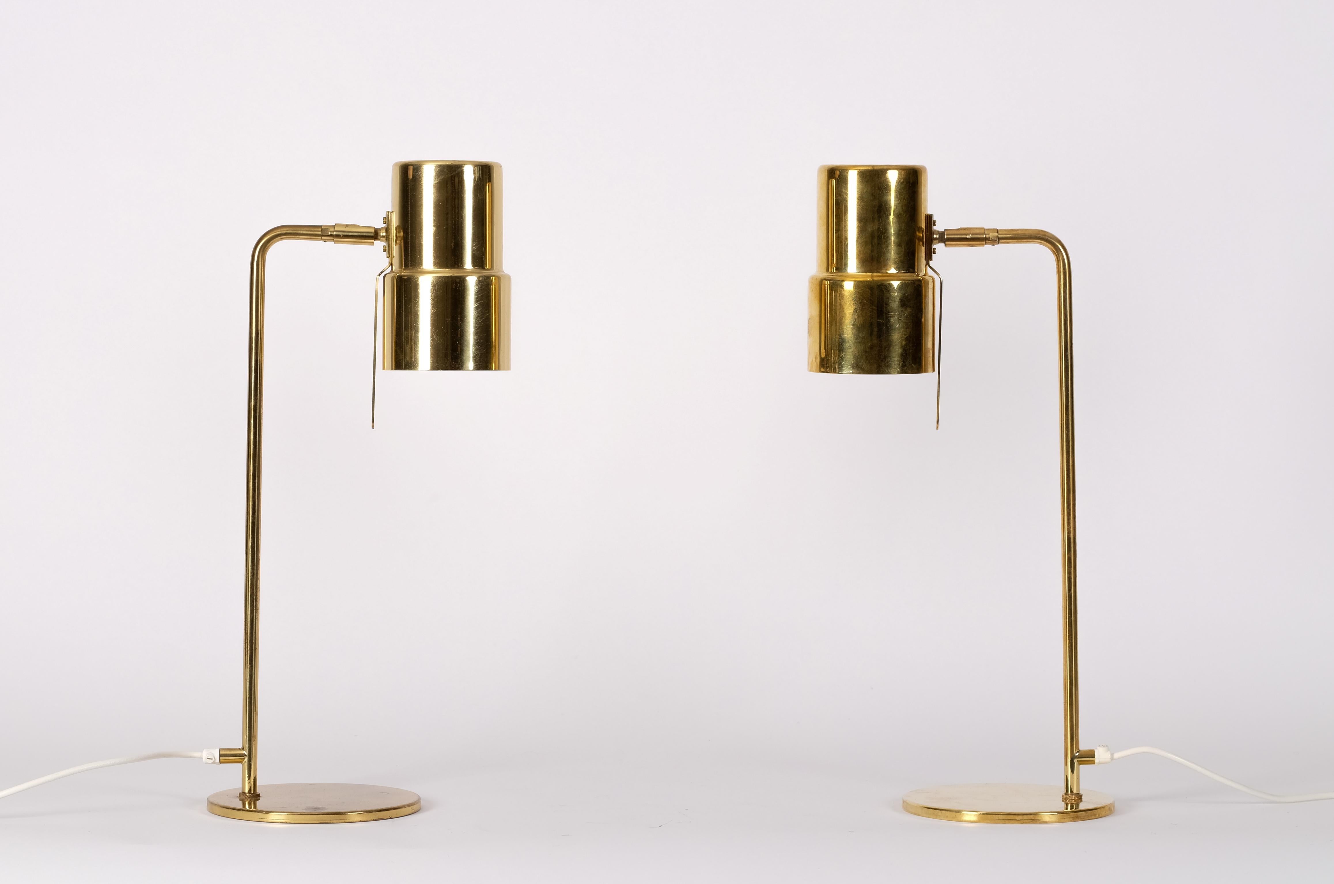Pair of Hans-Agne Jakobsson Table Lamps Model B-195, 1960s In Good Condition For Sale In Stockholm, SE