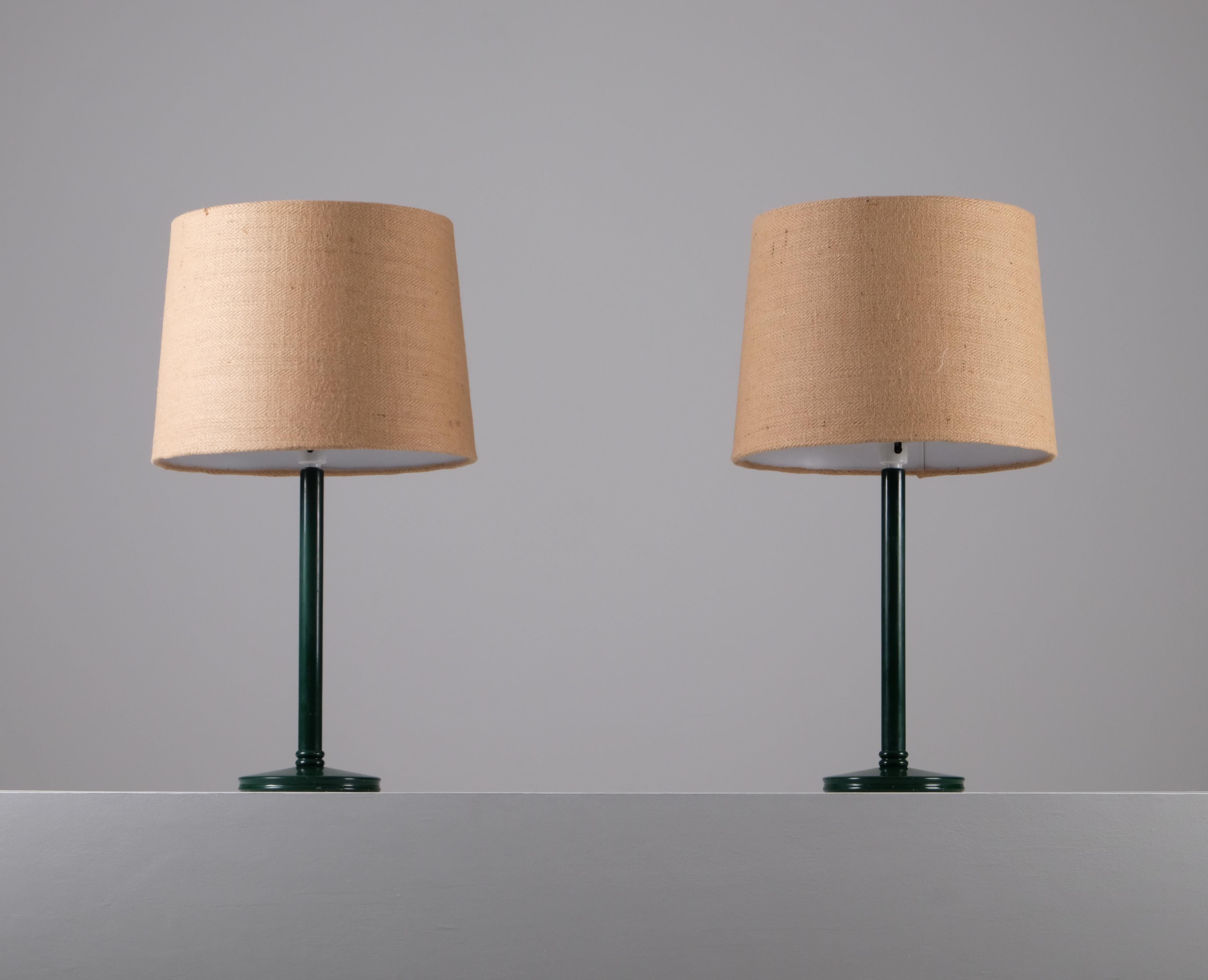 Paar Hans-Agne Jakobsson-Tischlampen, Modell BN 75, Schweden, 1960er Jahre im Angebot 4
