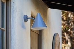 Pair of Hans-Agne Jakobsson 'Tratten' Outdoor Sconces in Painted Silver