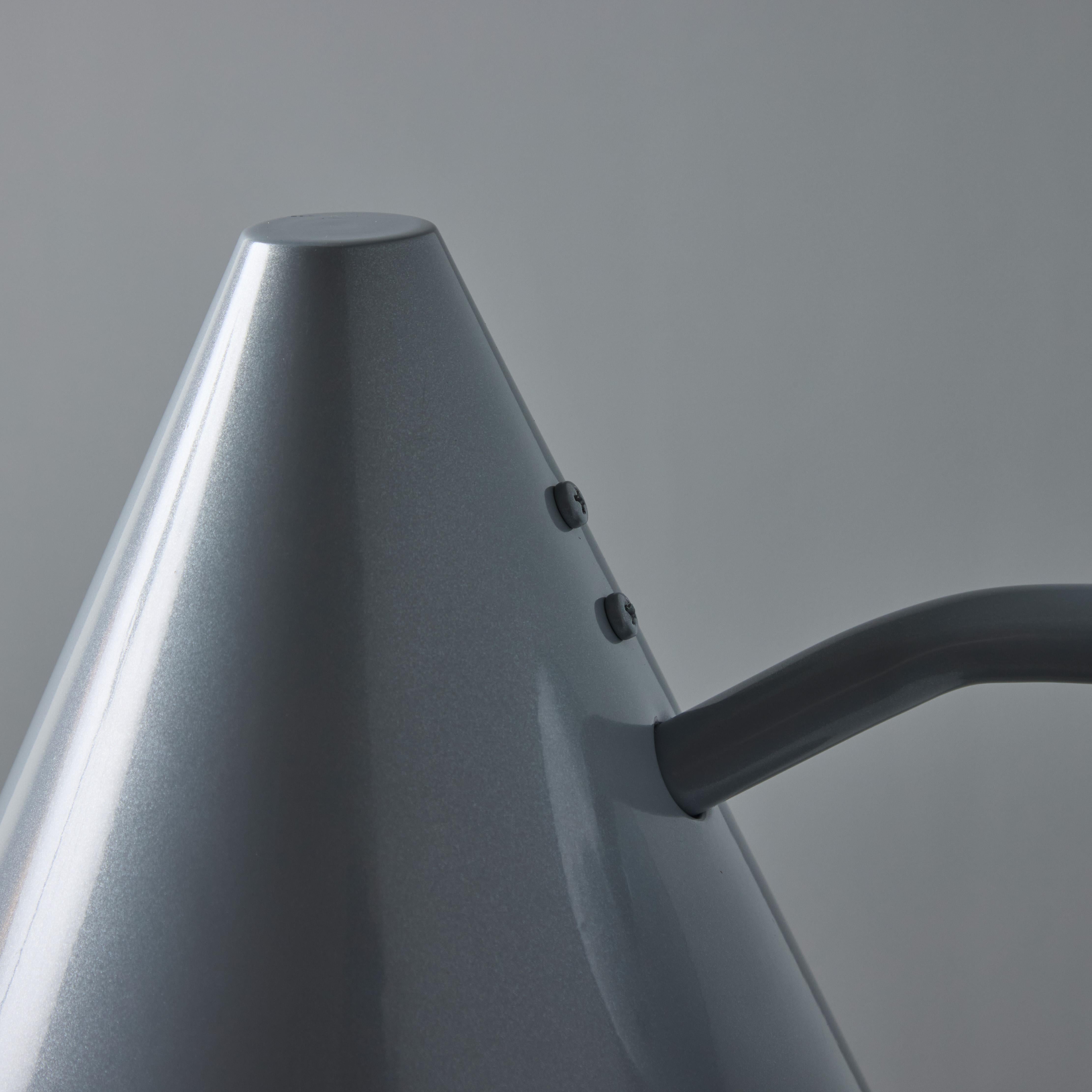 Contemporary Pair of Hans-Agne Jakobsson 'Tratten' Outdoor Sconces in Painted Silver For Sale