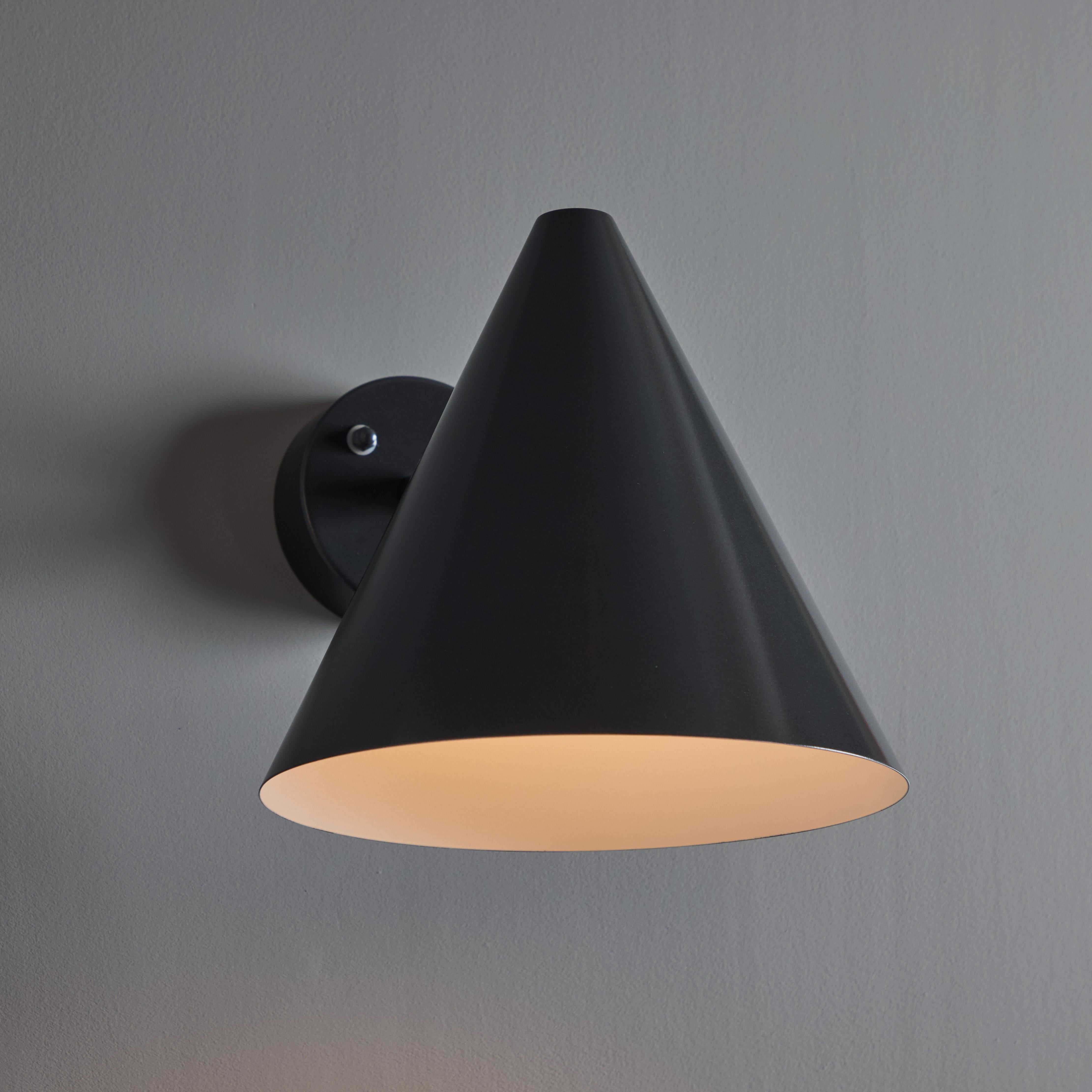 Pair of Hans-Agne Jakobsson 'Tratten' Outdoor Sconces in Painted Steel For Sale 1