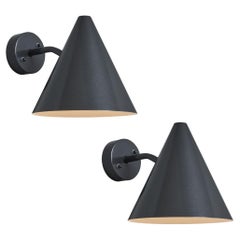 Pair of Hans-Agne Jakobsson 'Tratten' Outdoor Sconces in Painted Steel