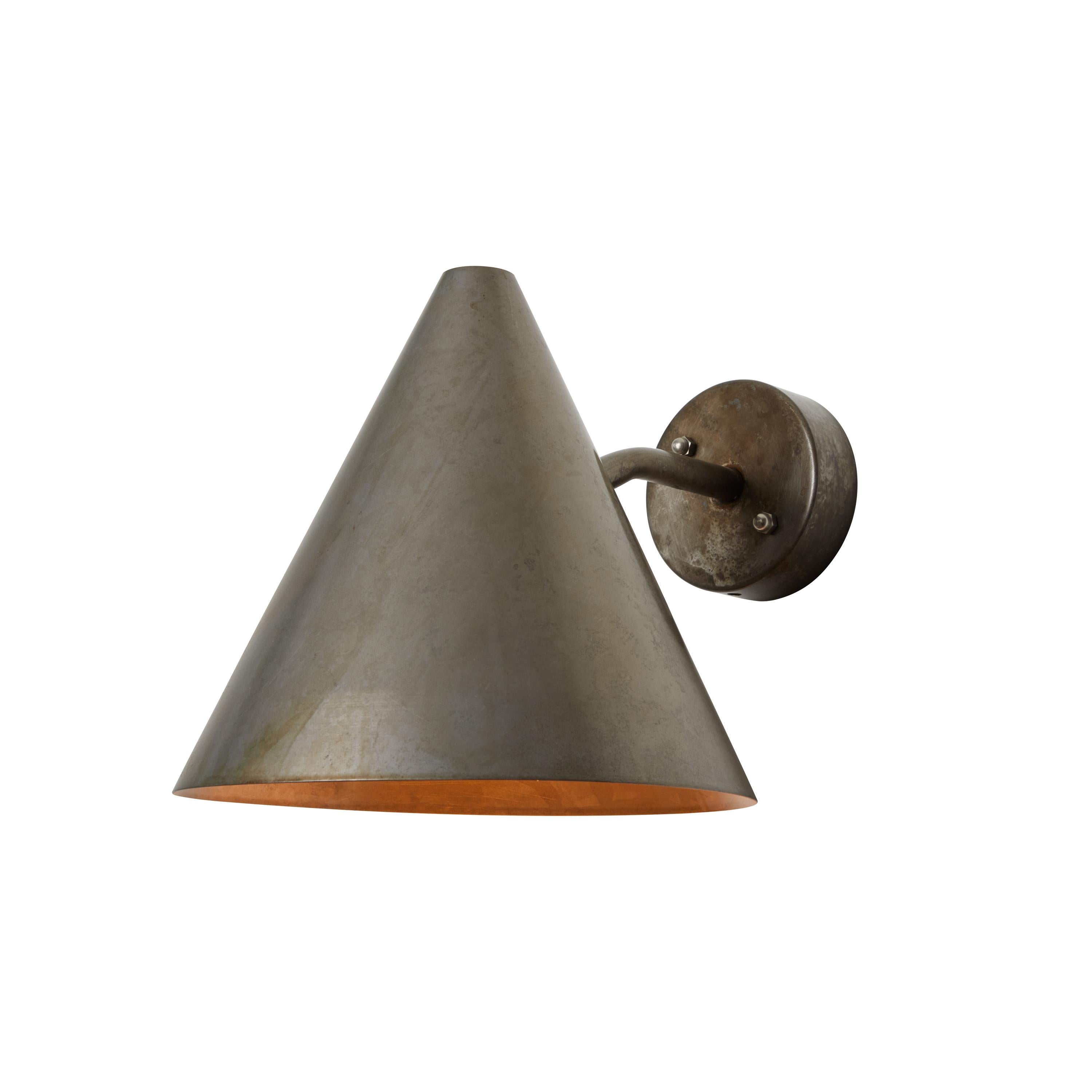 Pair of Hans-Agne Jakobsson 'Tratten' Outdoor Sconces in Silver Steel 5