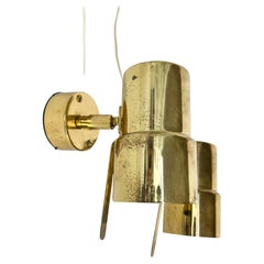 Pair of Hans Agne Jakobsson Wall Lamps Brass Sconces Spot Lights Swedish 1970s
