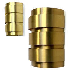 Pair of Hans-Agne Jakobsson Wall Lights Brass Sconces Sweden 1960s V155