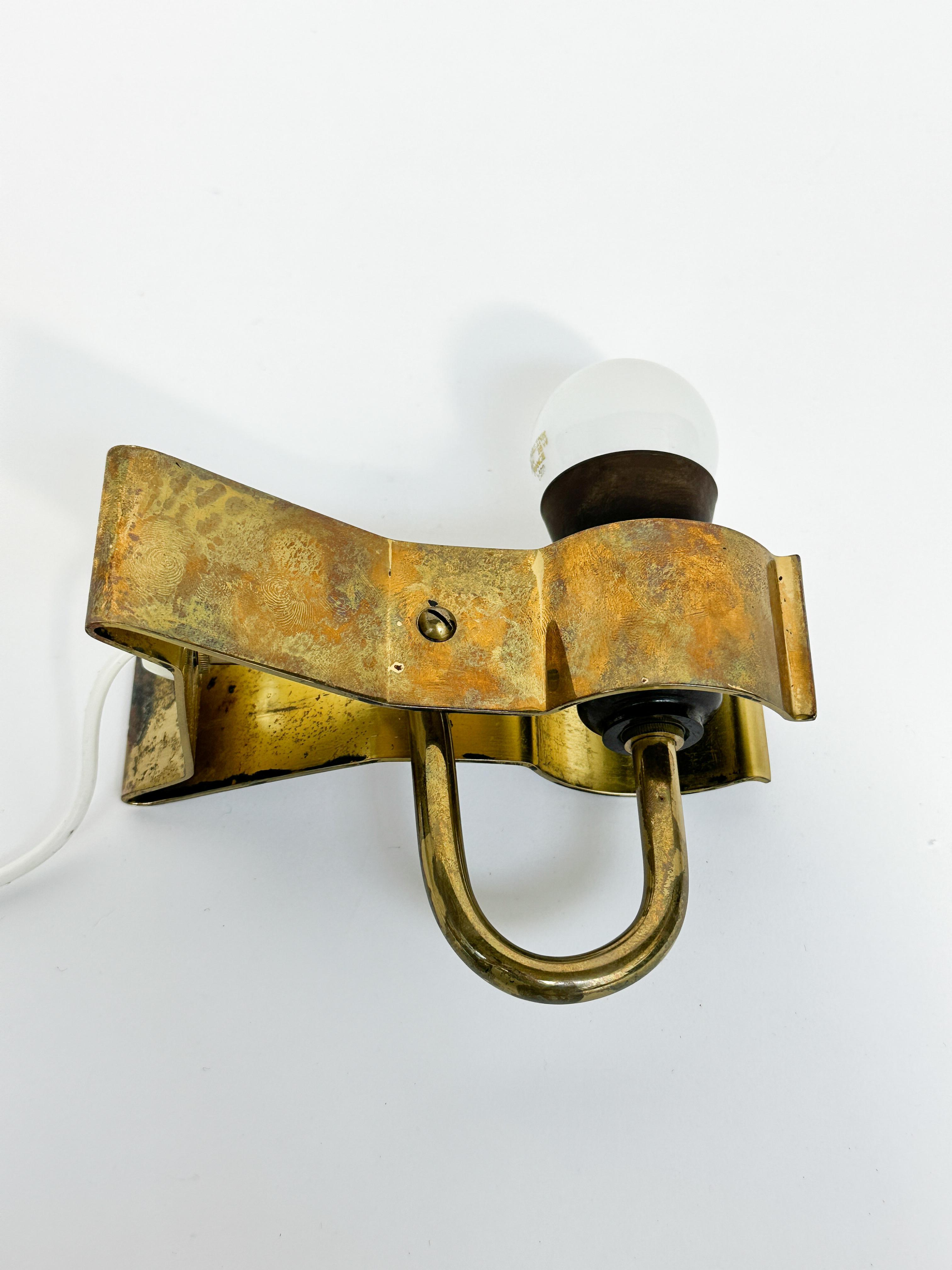 Pair of Hans Bergström Sconces Wall Lamps Brass Opaline Glass Atelje Lyktan 4