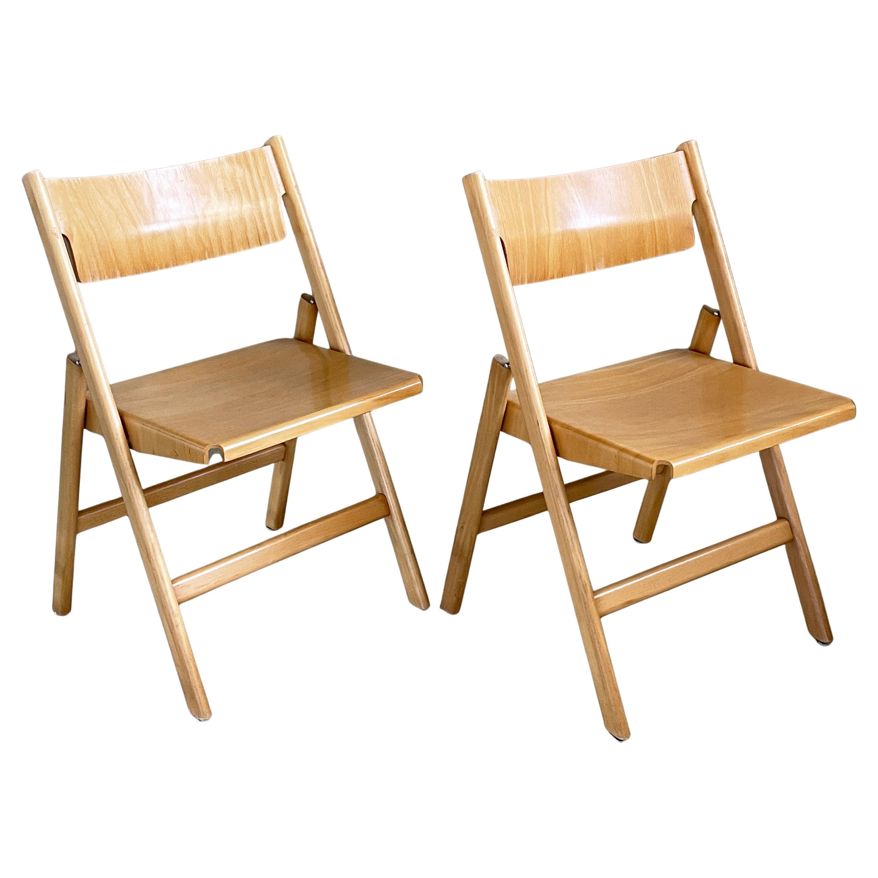 Pair of Hans Eichenberger 1901 FS Folding Chairs - Dietiker &Co. AG, Switzerland