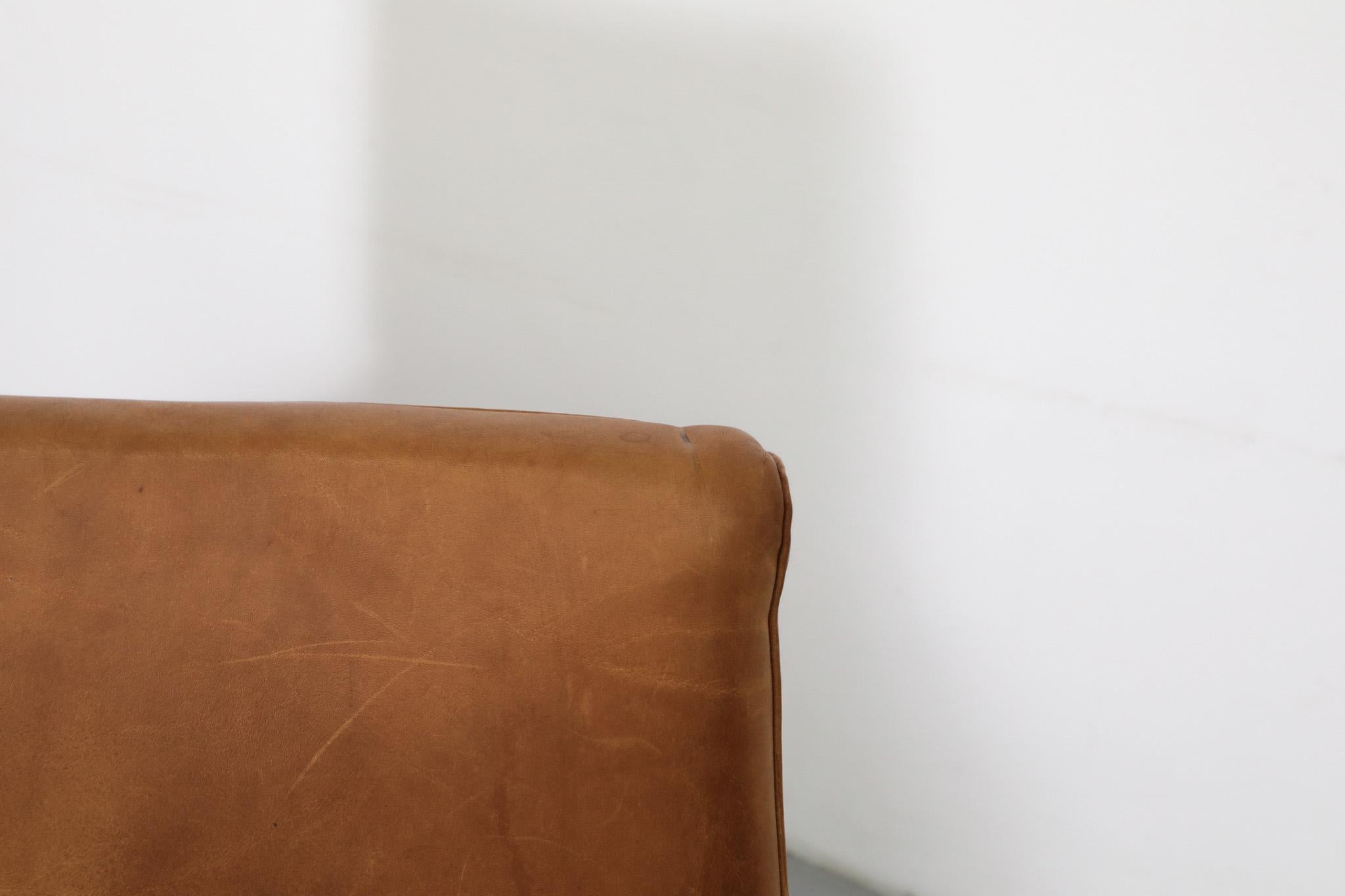 Pair of Hans Hopfer 'Why Not' Cognac Leather Lounge Chairs for Molinari 9