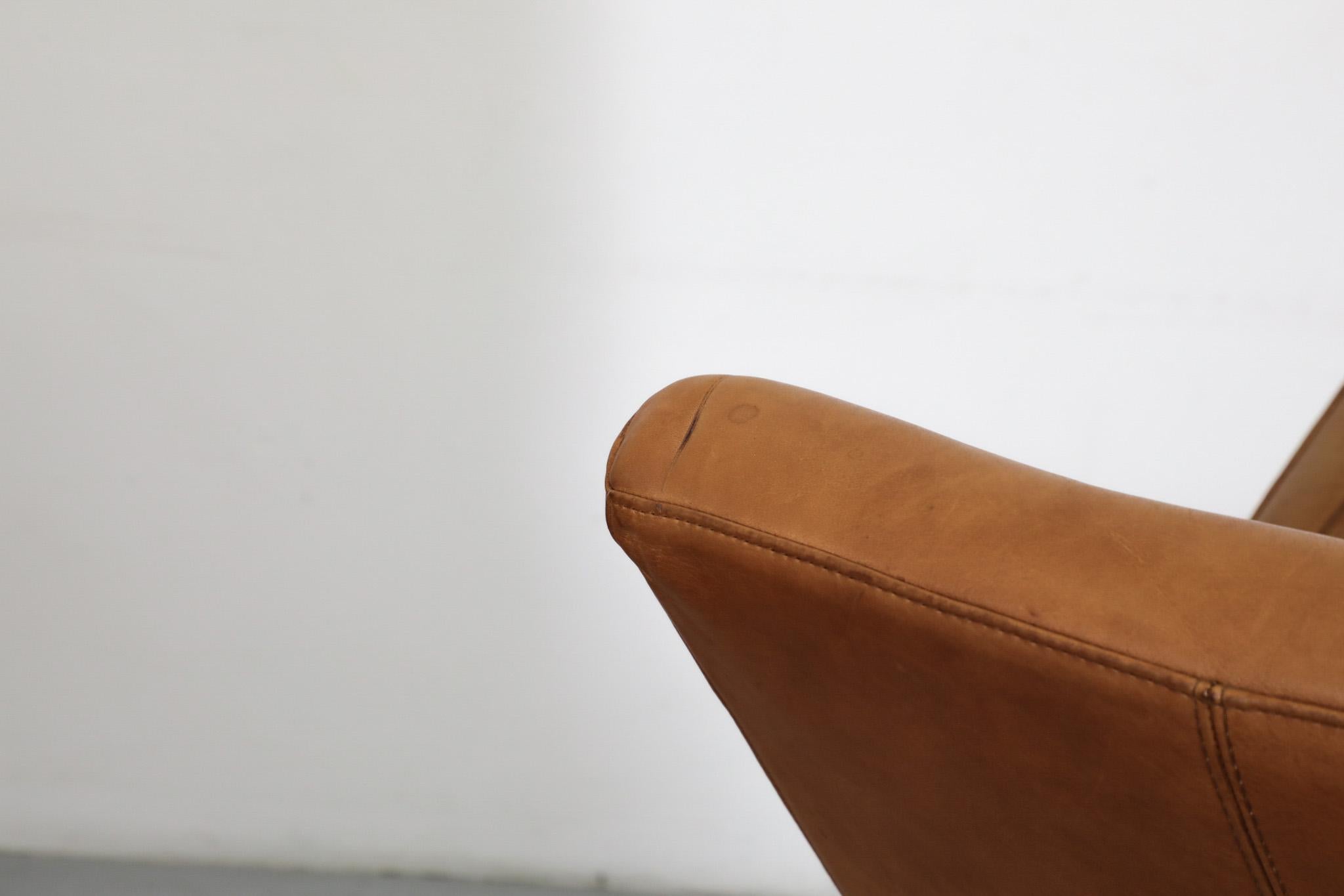 Pair of Hans Hopfer 'Why Not' Cognac Leather Lounge Chairs for Molinari 10