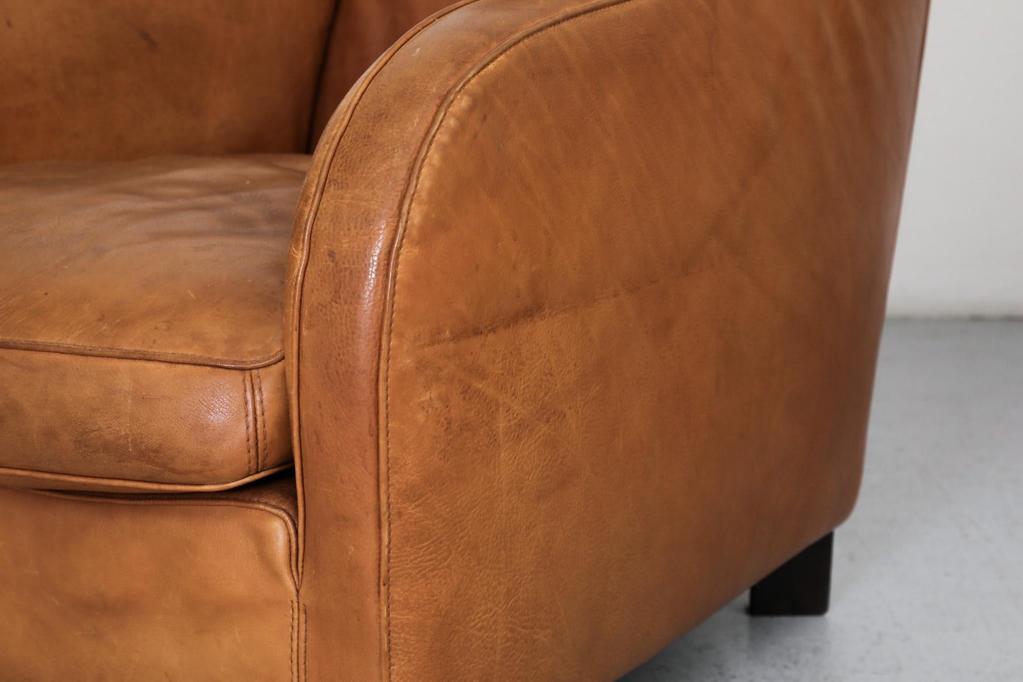 Pair of Hans Hopfer 'Why Not' Cognac Leather Lounge Chairs for Molinari 12