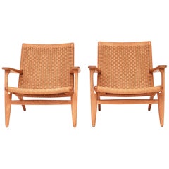 Pair of Hans J. Wegner CH-25 Armchairs