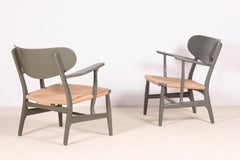 Pair of Hans J. Wegner CH22 Lounge Chairs, Carl Hansen, 1967