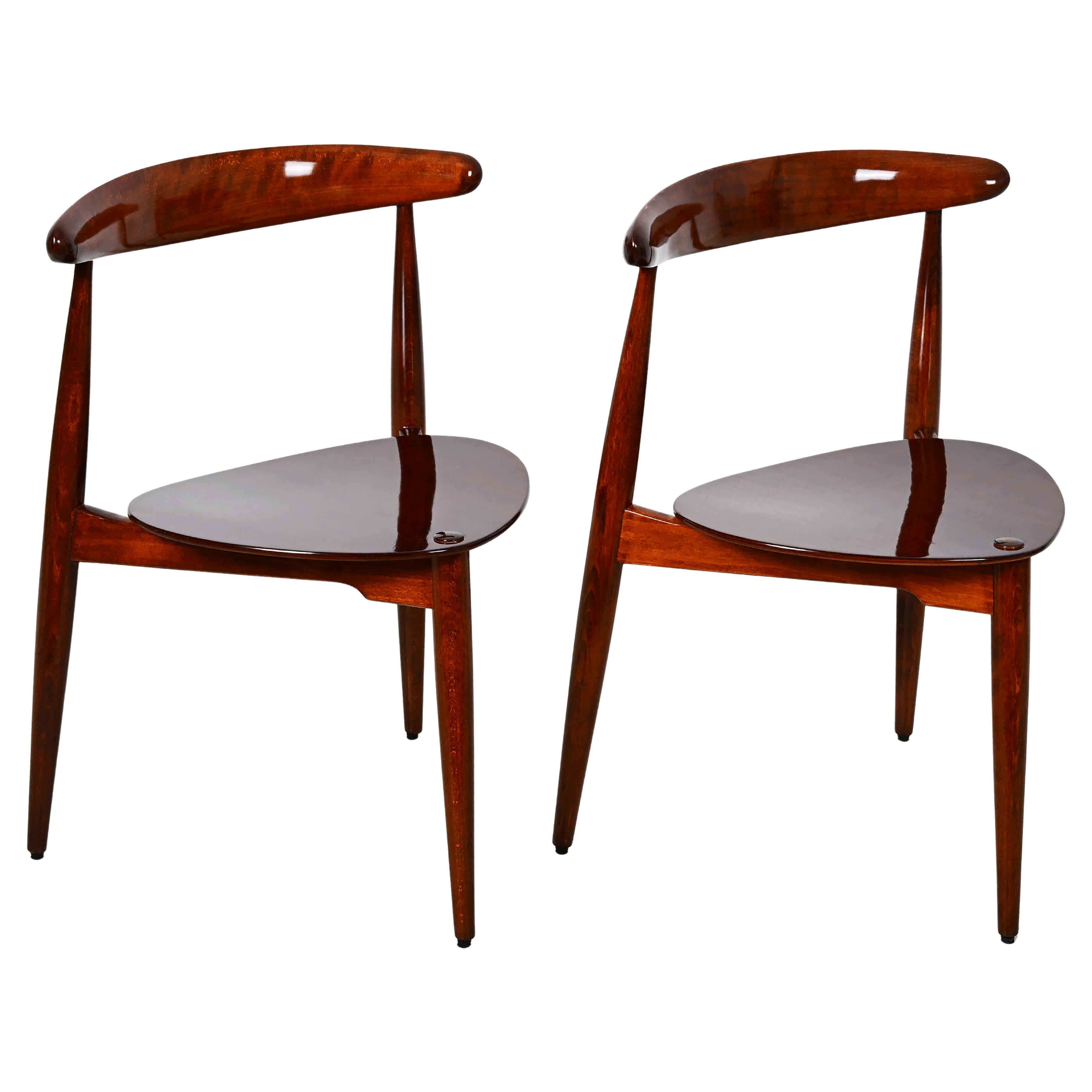 Coppia di sedie Hans J. Wegner FH 4103 Heart Chair