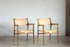 Pair of Hans J. Wegner JH515 Armchairs for Johannes Hansen