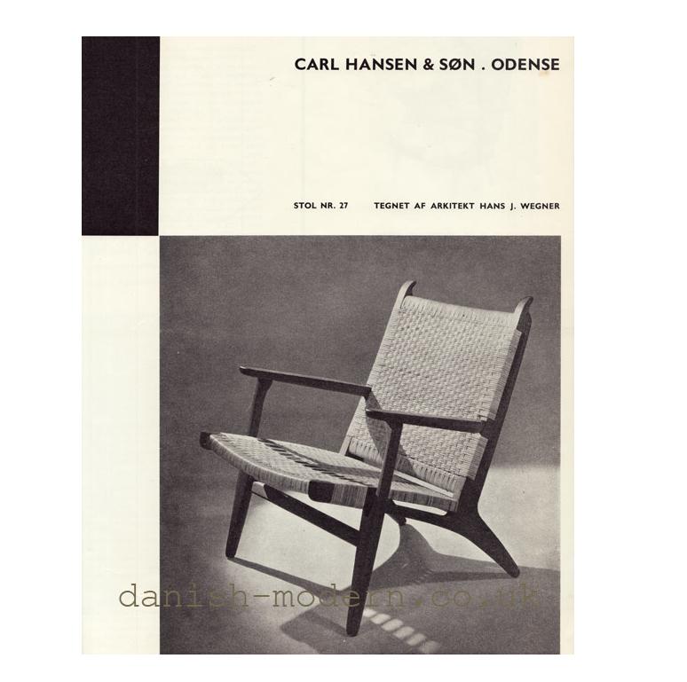 Pair of Hans J. Wegner Lounge Chairs Model CH-27 in Oak & Cane Carl Hansen & Son 9