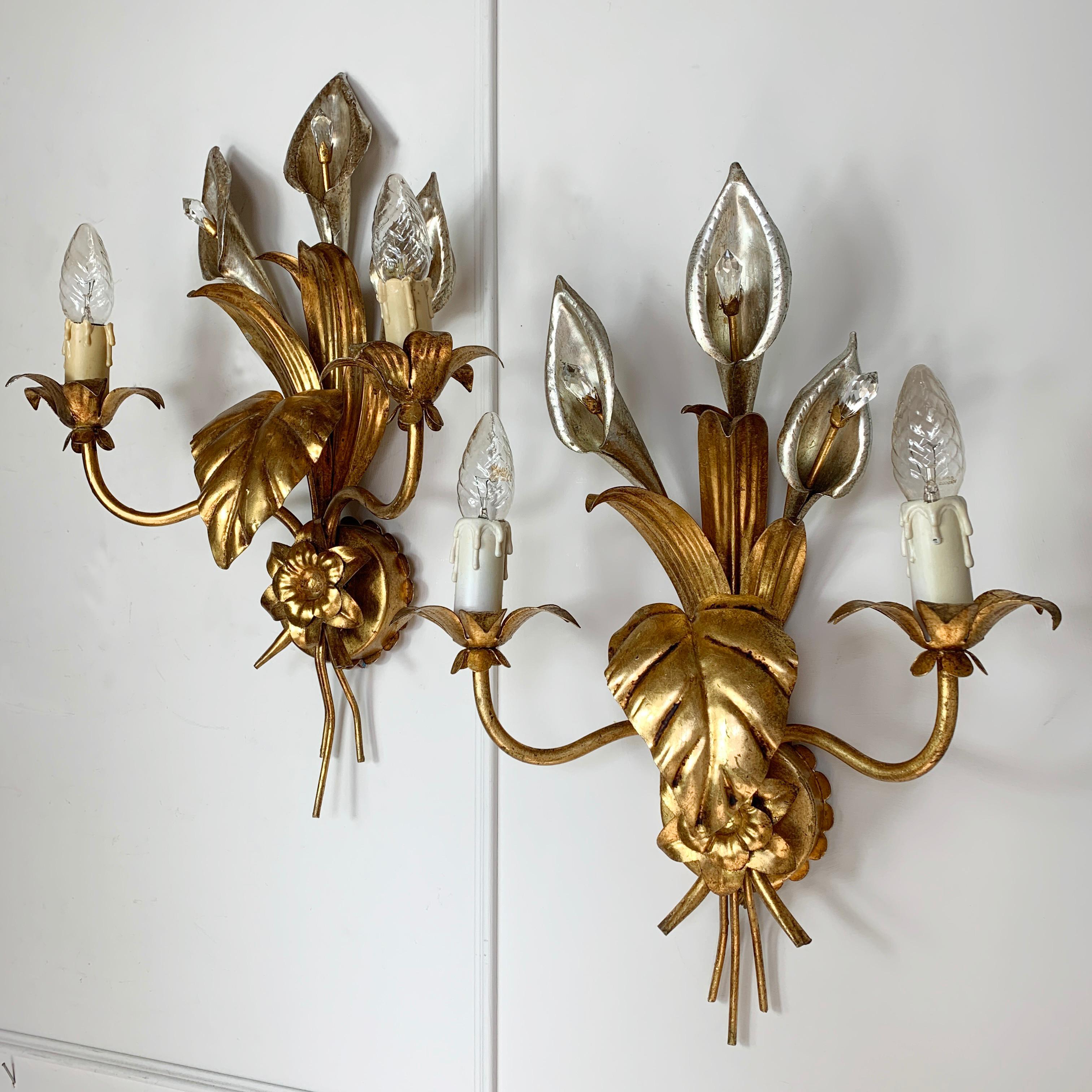 calla lily wall sconce