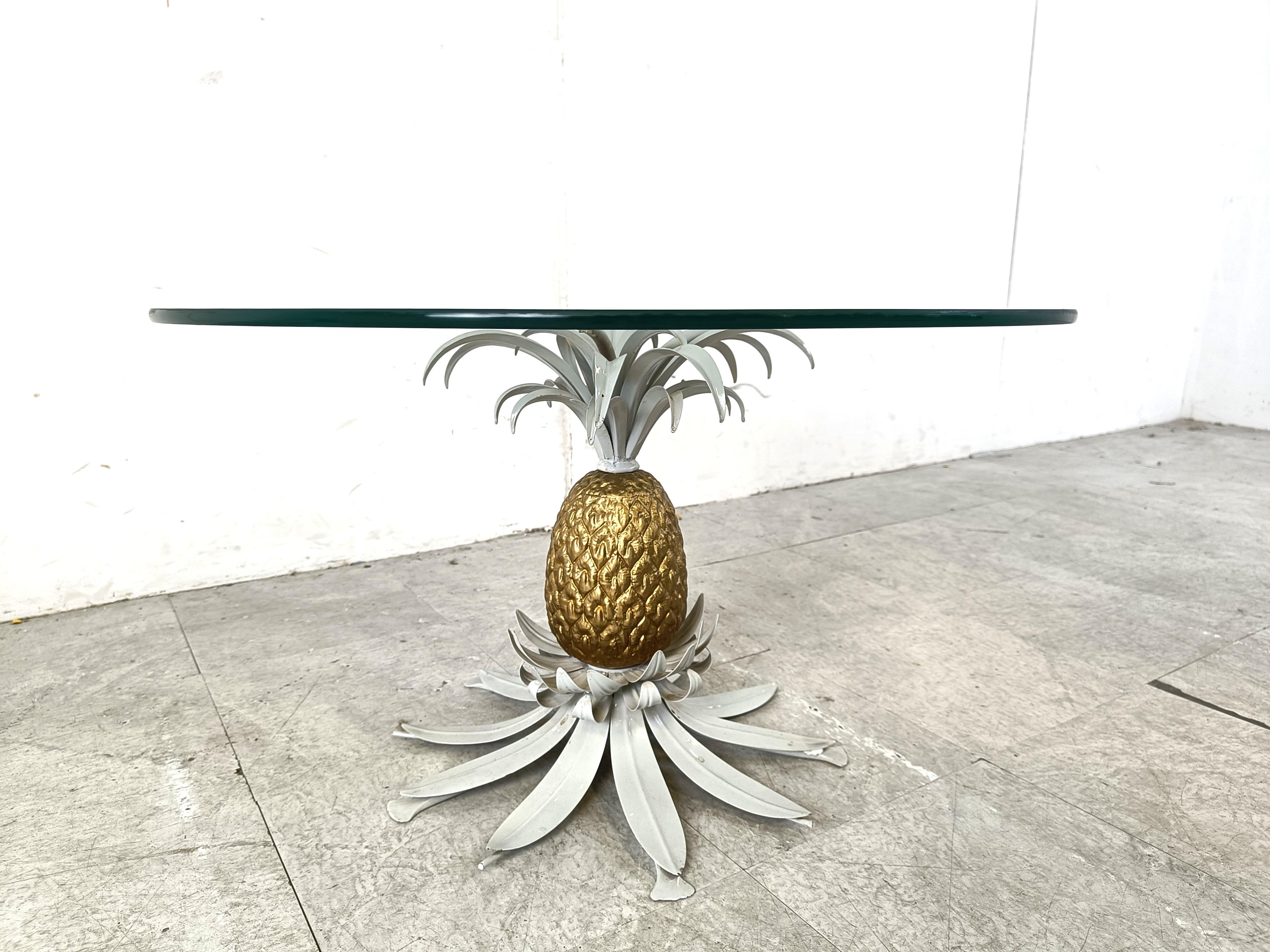 Metal Pair of Hans Kögl pineapple side tables, 1960s For Sale