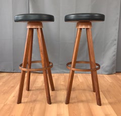 Pair of Hans Olsen Bar Stools for Frem Rojle Denmark