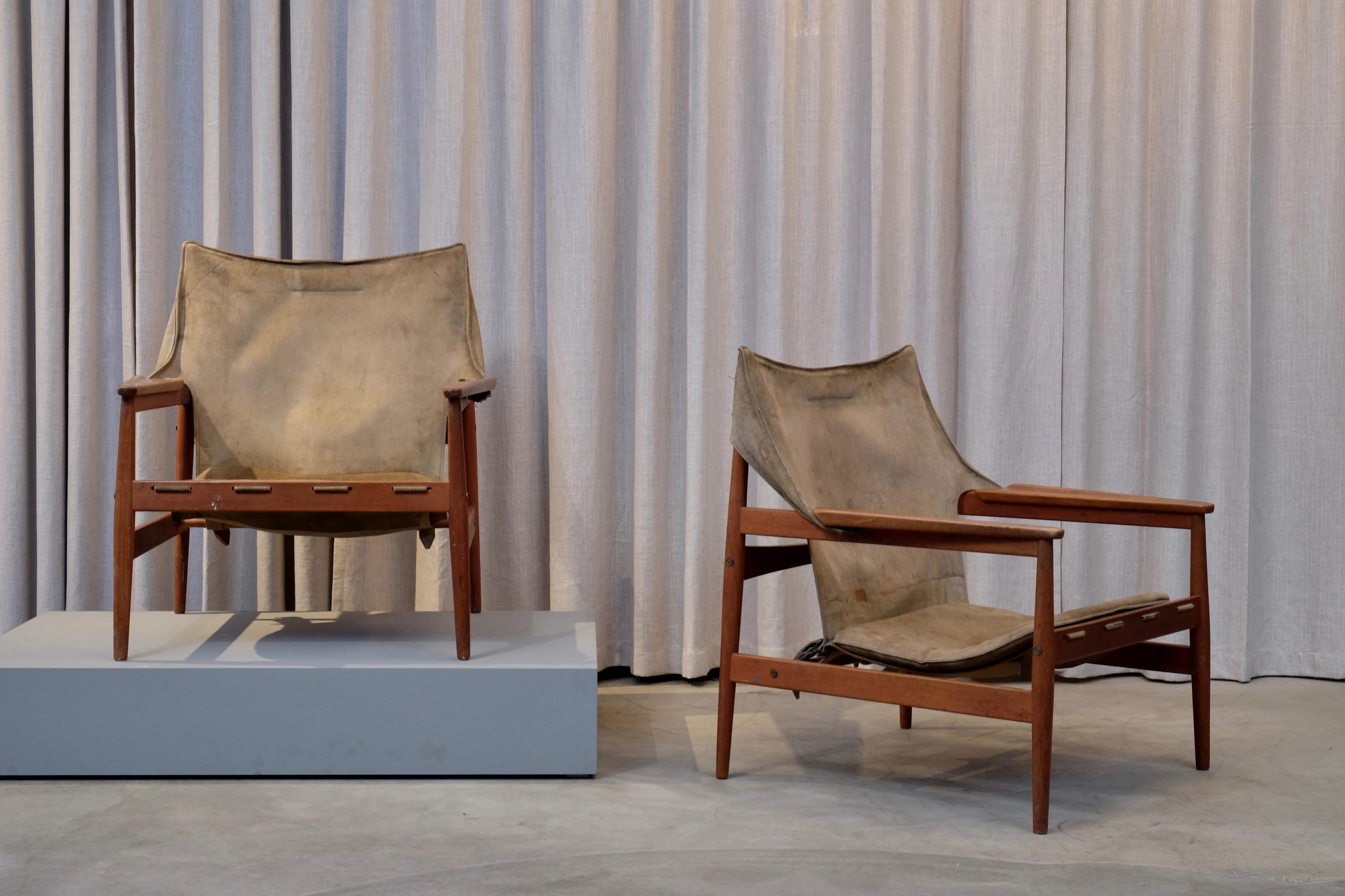 Pair of Hans Olsen Easy Chairs, 1960s 5