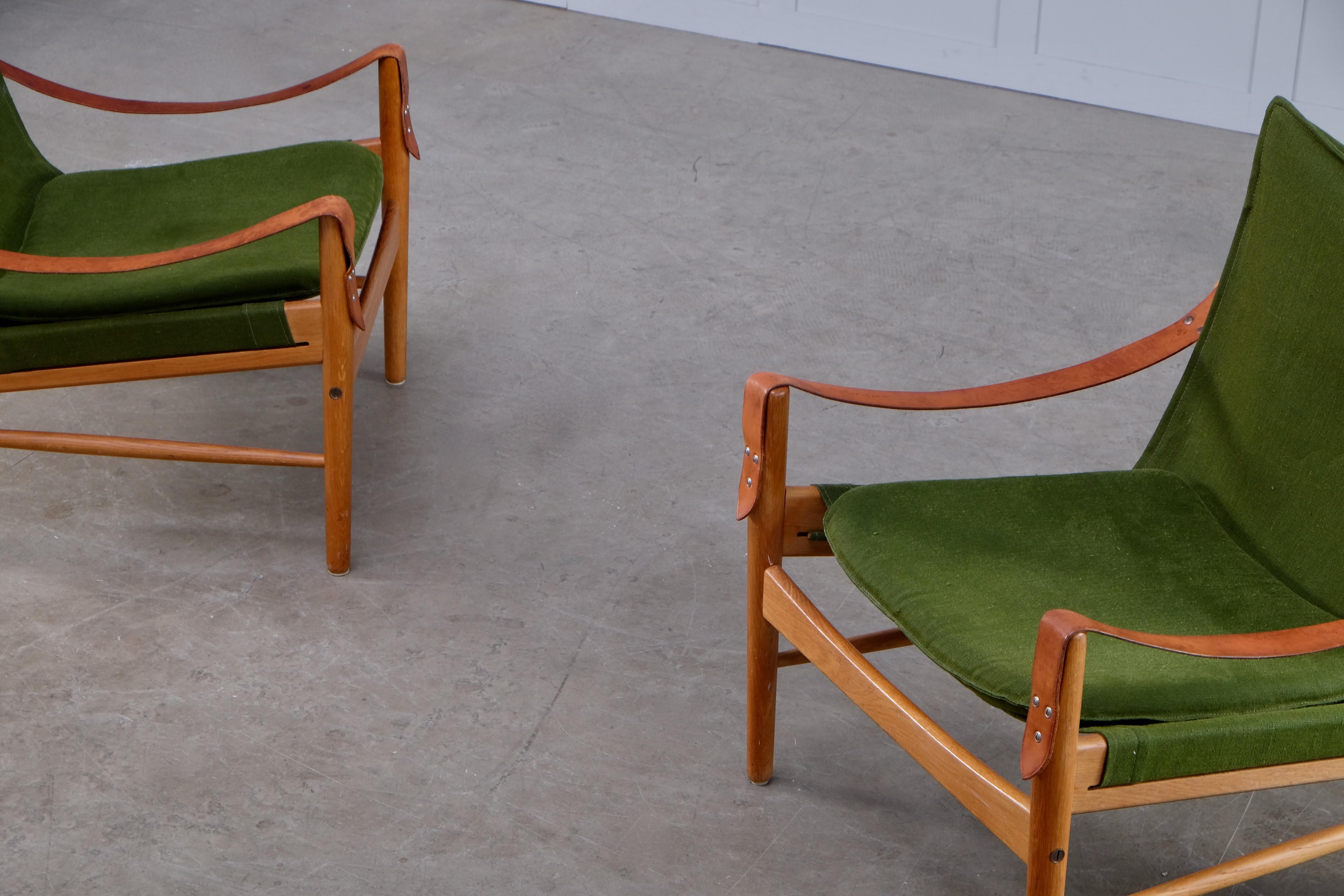 Swedish Pair of Hans Olsen Easy Chairs, 1960s For Sale