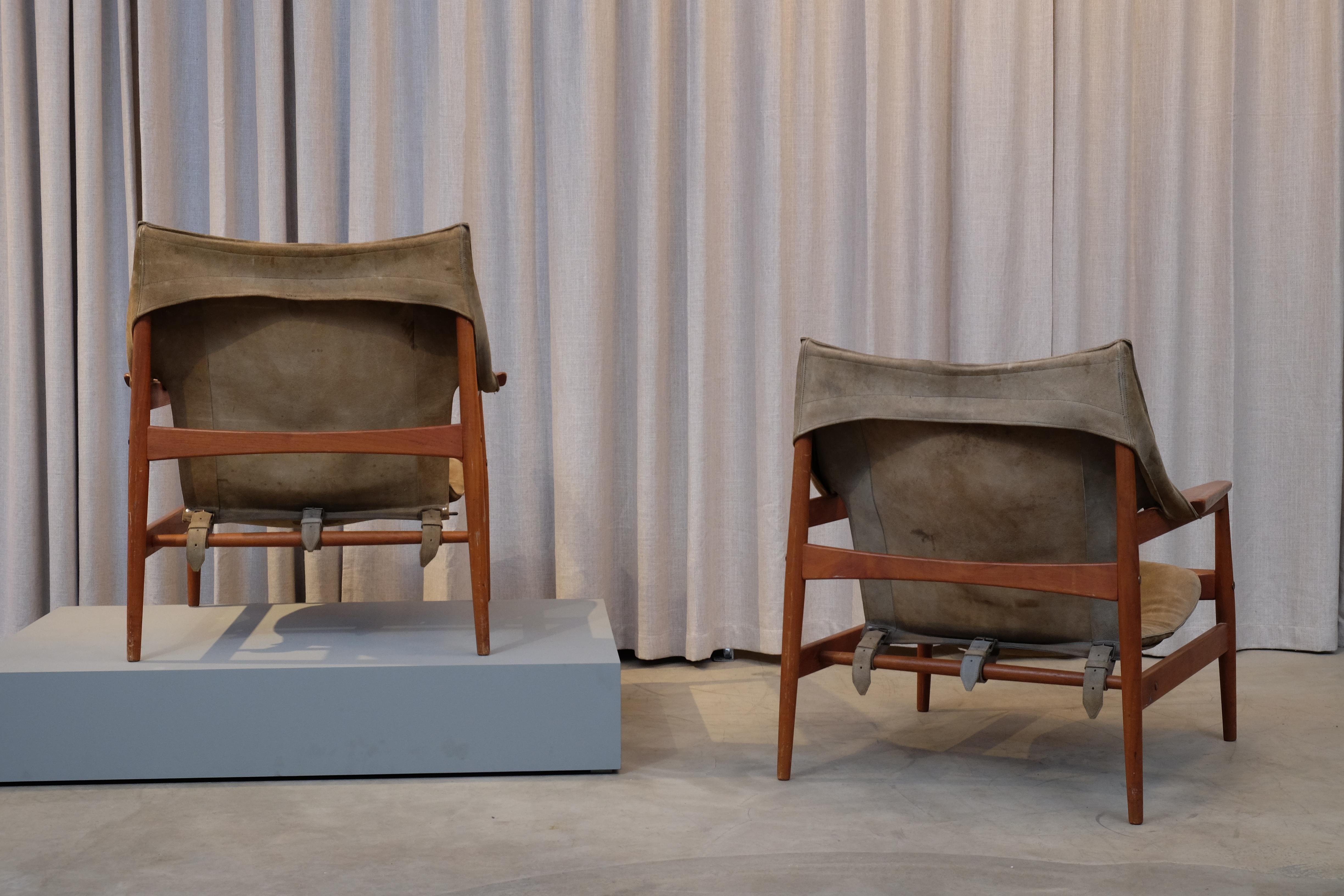 Pair of Hans Olsen Easy Chairs, 1960s In Good Condition In Stockholm, SE