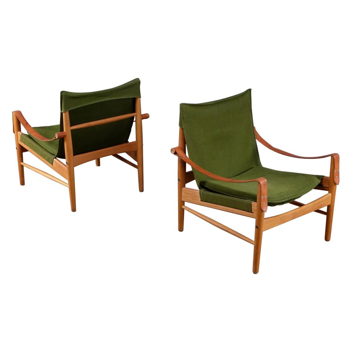 Pair of Hans Olsen Easy Chairs, 1960s