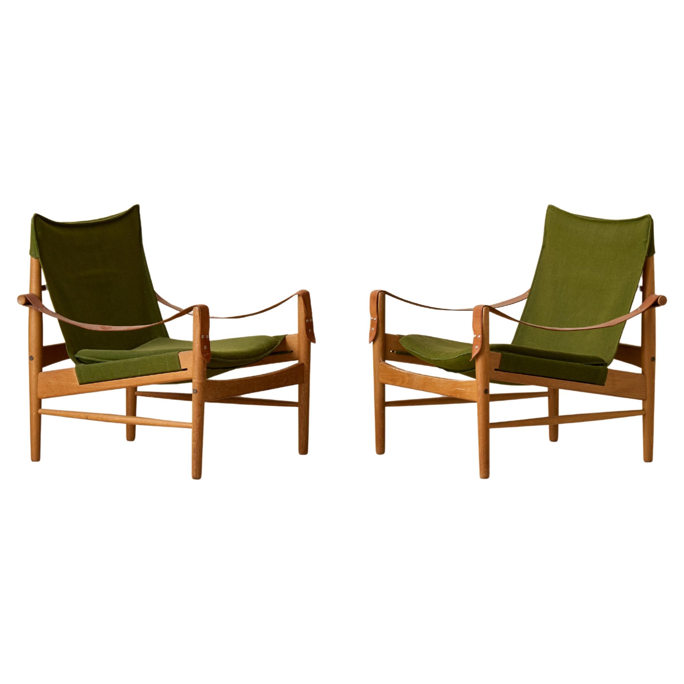 Pair of Hans Olsen Easy Chairs, 1960s For Sale