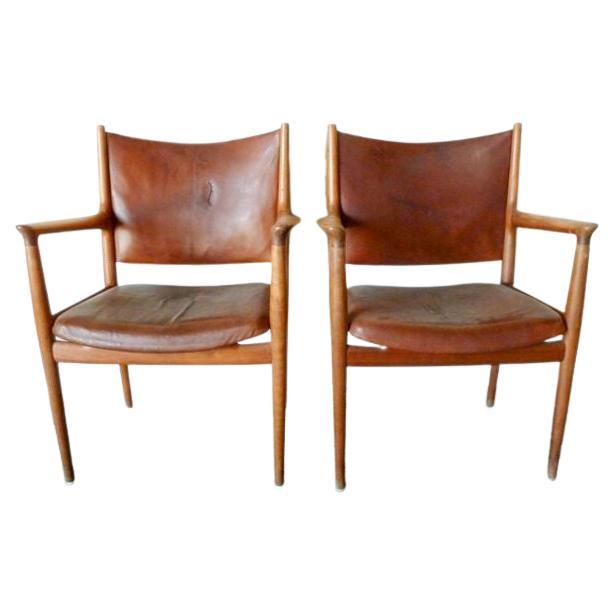 Pair of Hans Wegner Armchairs, Model JH-713