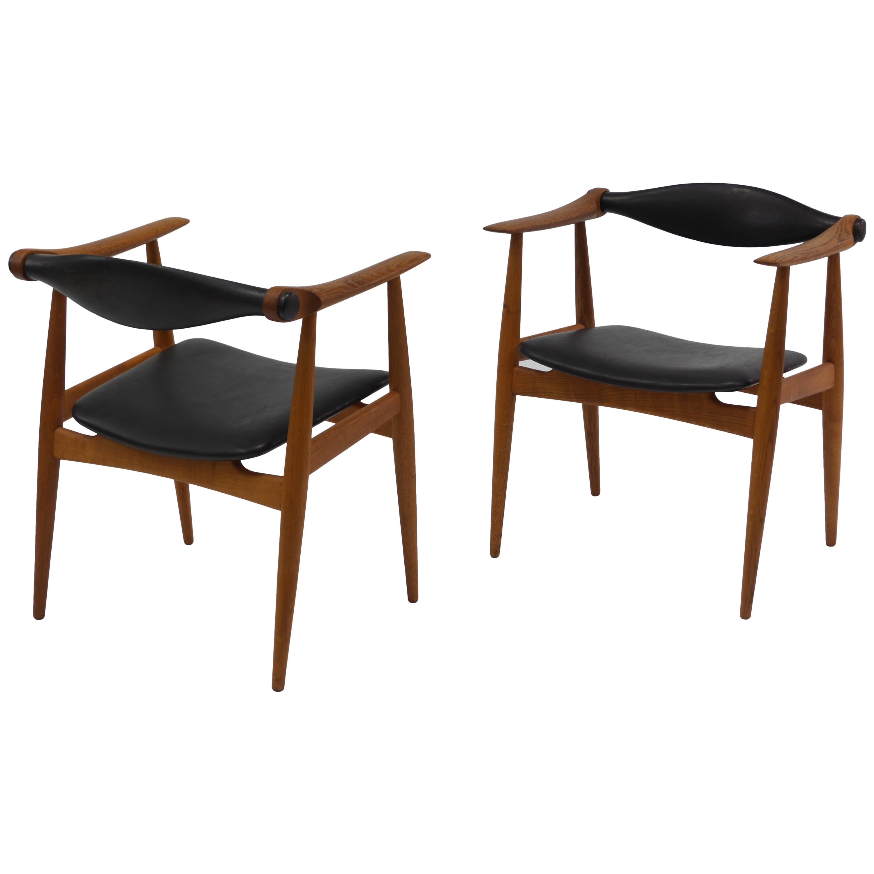 Pair of Hans Wegner CH 34 Chairs For Sale
