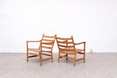 Pair of Hans Wegner CH44 Lounge Chairs for Carl Hansen & Son, Denmark