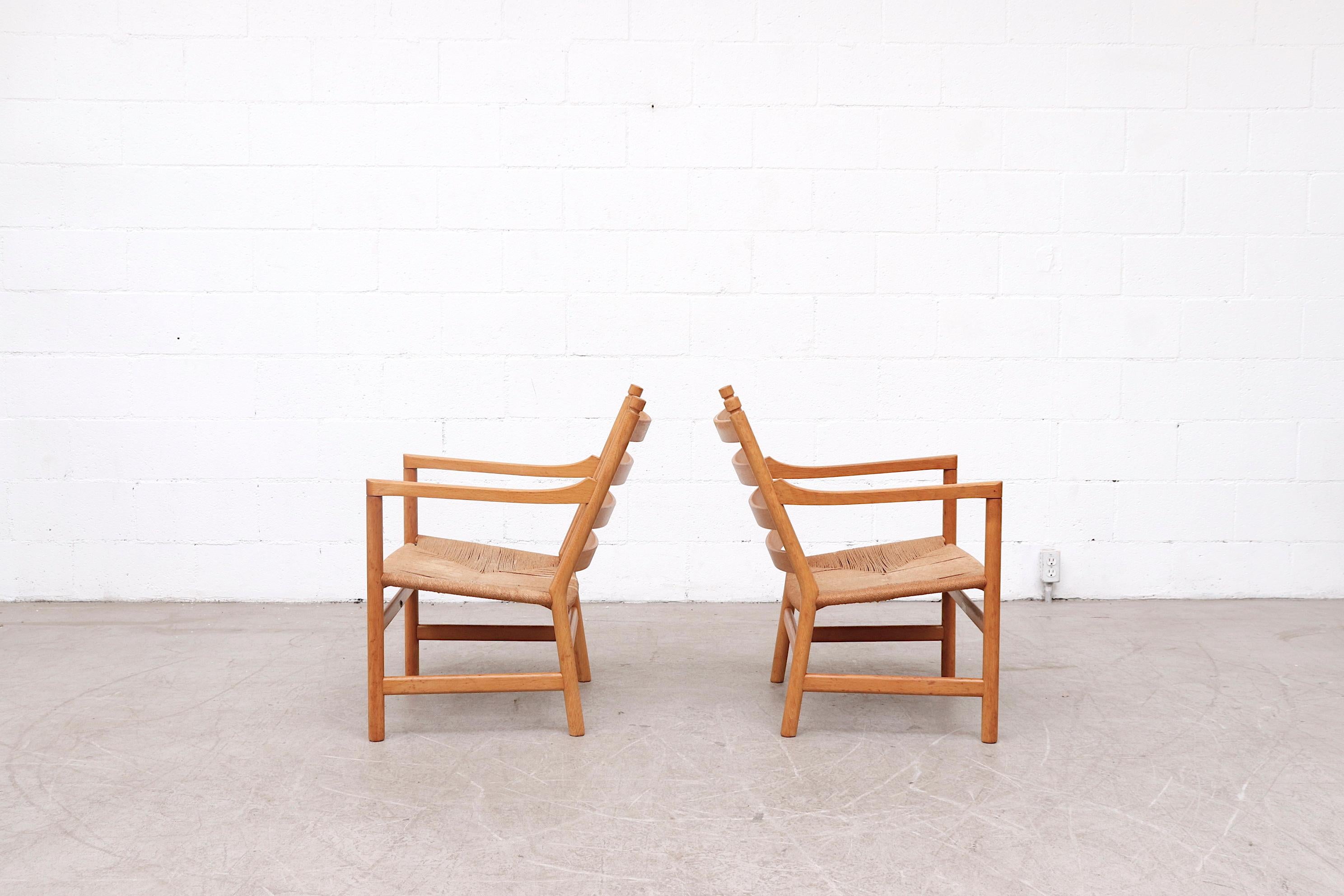 Mid-Century Modern Pair of Hans Wegner CH44 Lounge Chairs for Carl Hansen & Son, Denmark